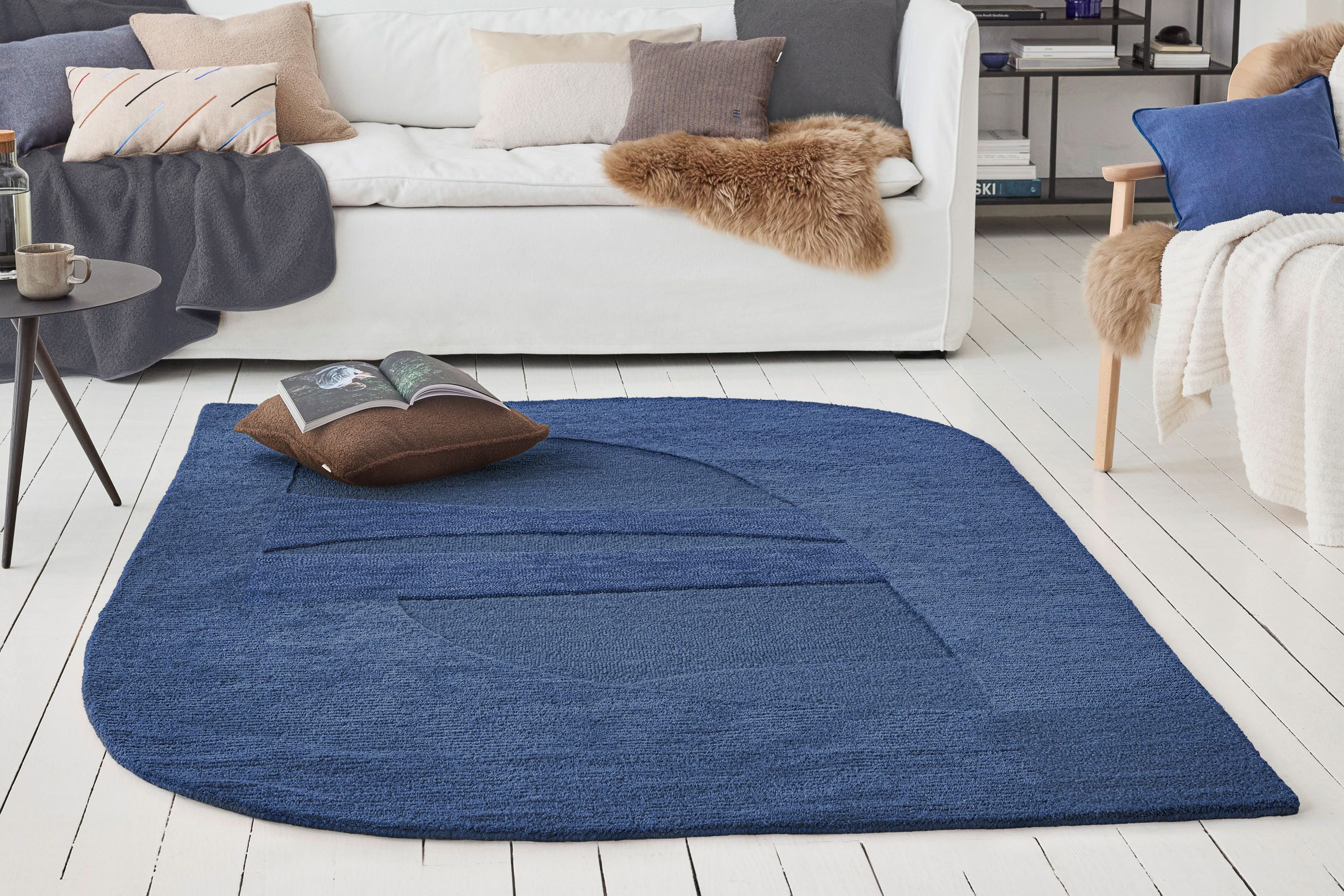 Wecon home Teppich Dodo, rechteckig, Höhe: 10 mm, Wollteppich, asymmetrisch, hochwertig, handgetuftet, robust, modern