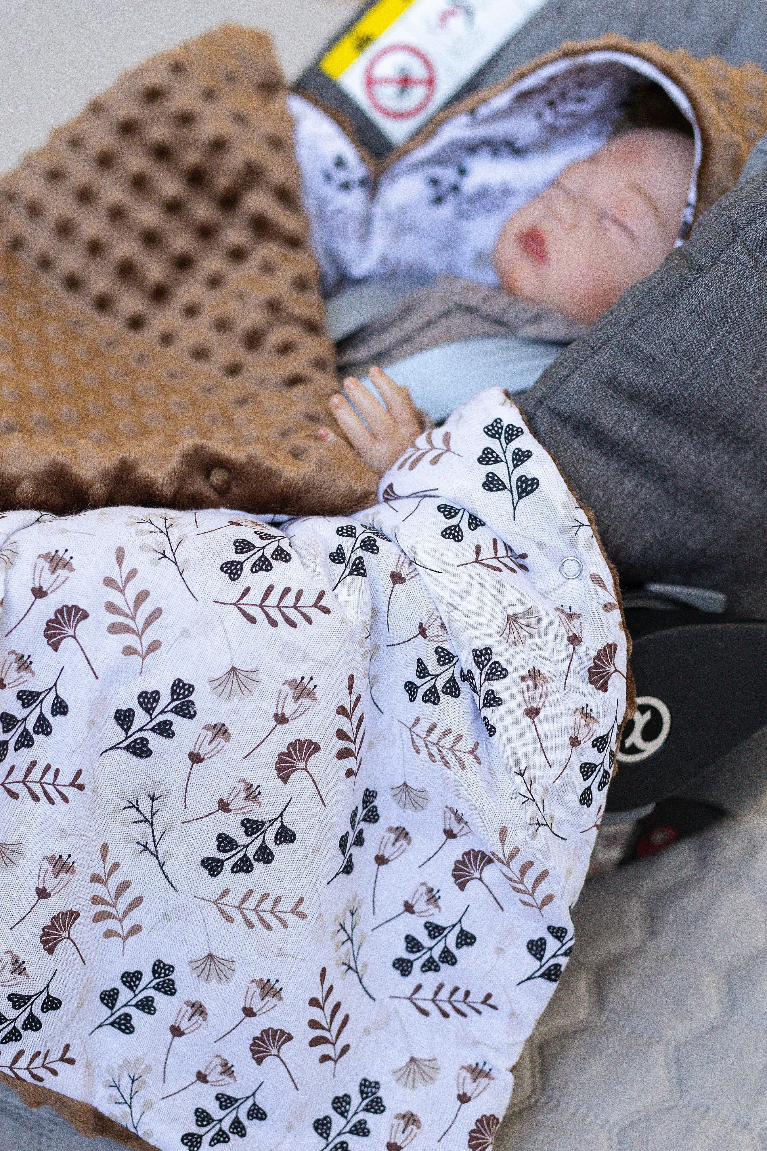 Babytrage BRAUN Einschlagdecke für Kinder Autositz und Babyschale Babytrage