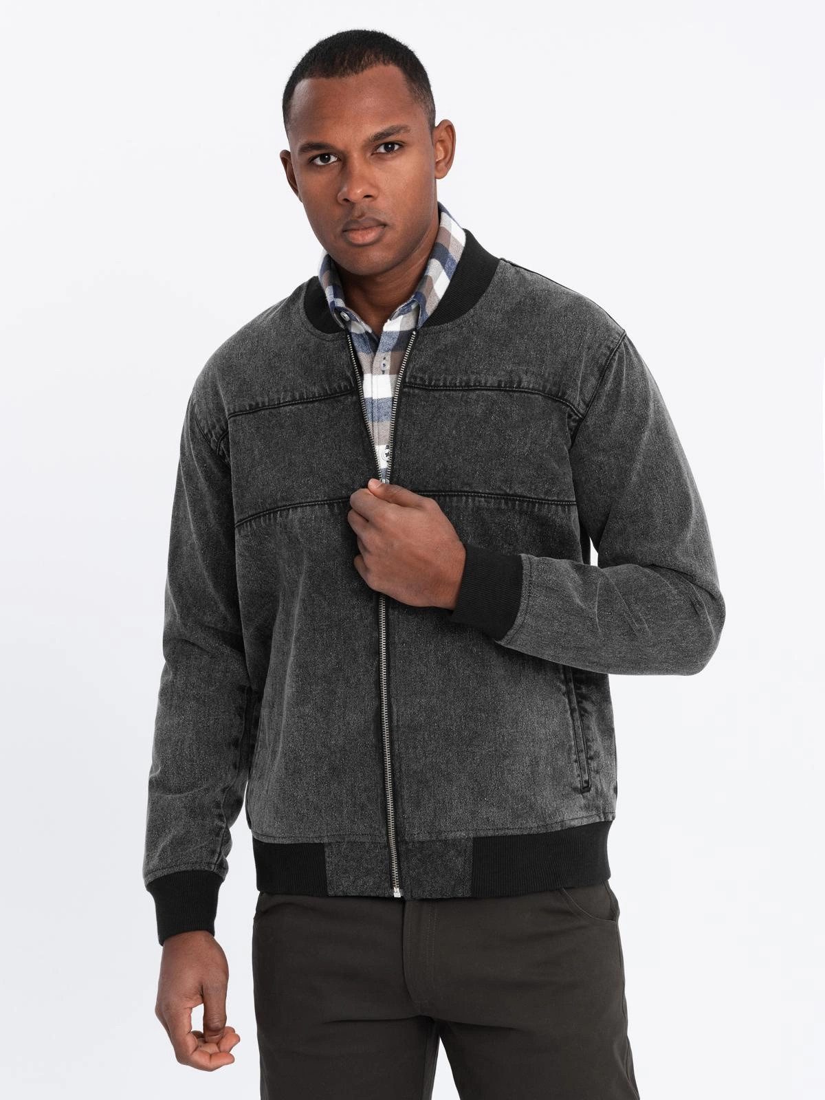 OMBRE Bomberjacke Denim-Bomberjacke für Herren mit günstig online kaufen