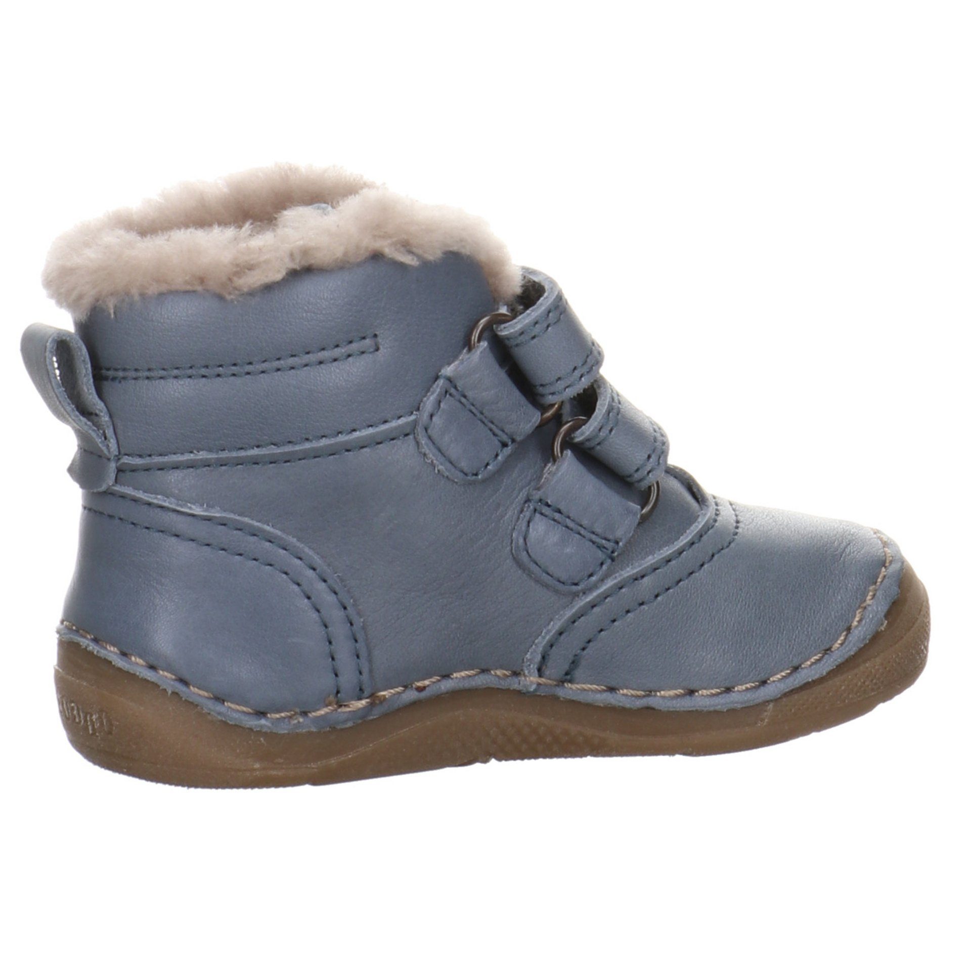 froddo® Baby blau-mittel Boots Lederkombination Stiefel Krabbelschuhe Lauflernschuhe Paix