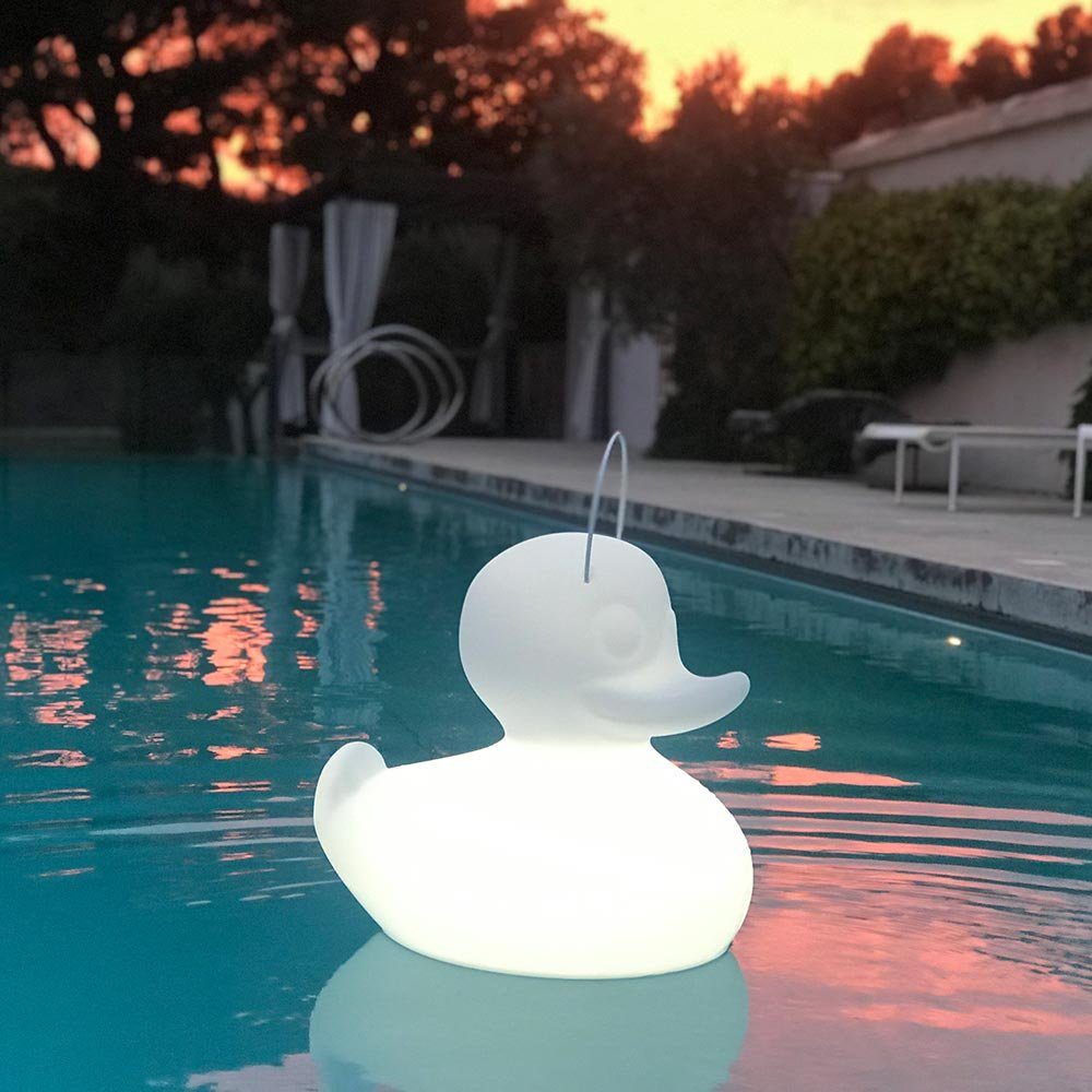 Licht-Trend Dekolicht Schwimmfähige Akku-LED-Leuchte Duck-Duck S Weiß