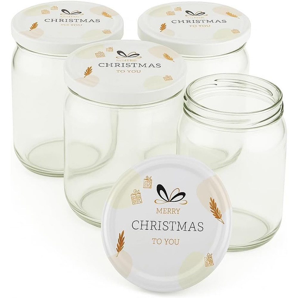 Blumixx Einmachglas mit Schraubdeckel für Erntezeit, Konservierung & schöne Aufbewahrung, (16-tlg)