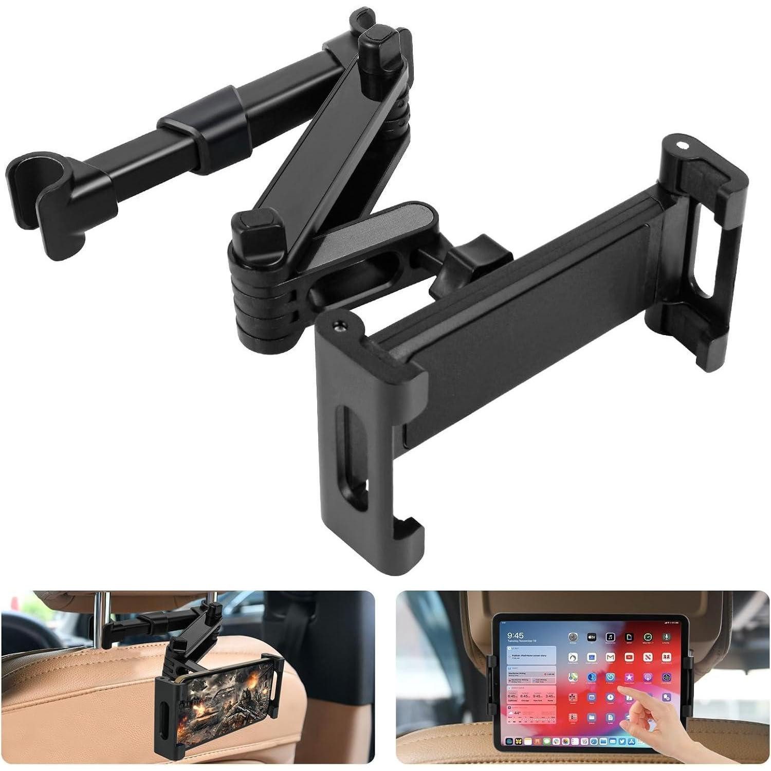 LuxusKollektion Autokopfstütze Tablet Halterung Auto für Rücksitz 360° Drehung 4.7-11 Zoll