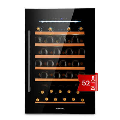 Klarstein Weinkühlschrank Vinsider 52 bottle Uno black, für 52 Standardflaschen á 0,75l,Wein Flaschenkühlschrank Weintemperierschrank Weinschrank Kühlschrank