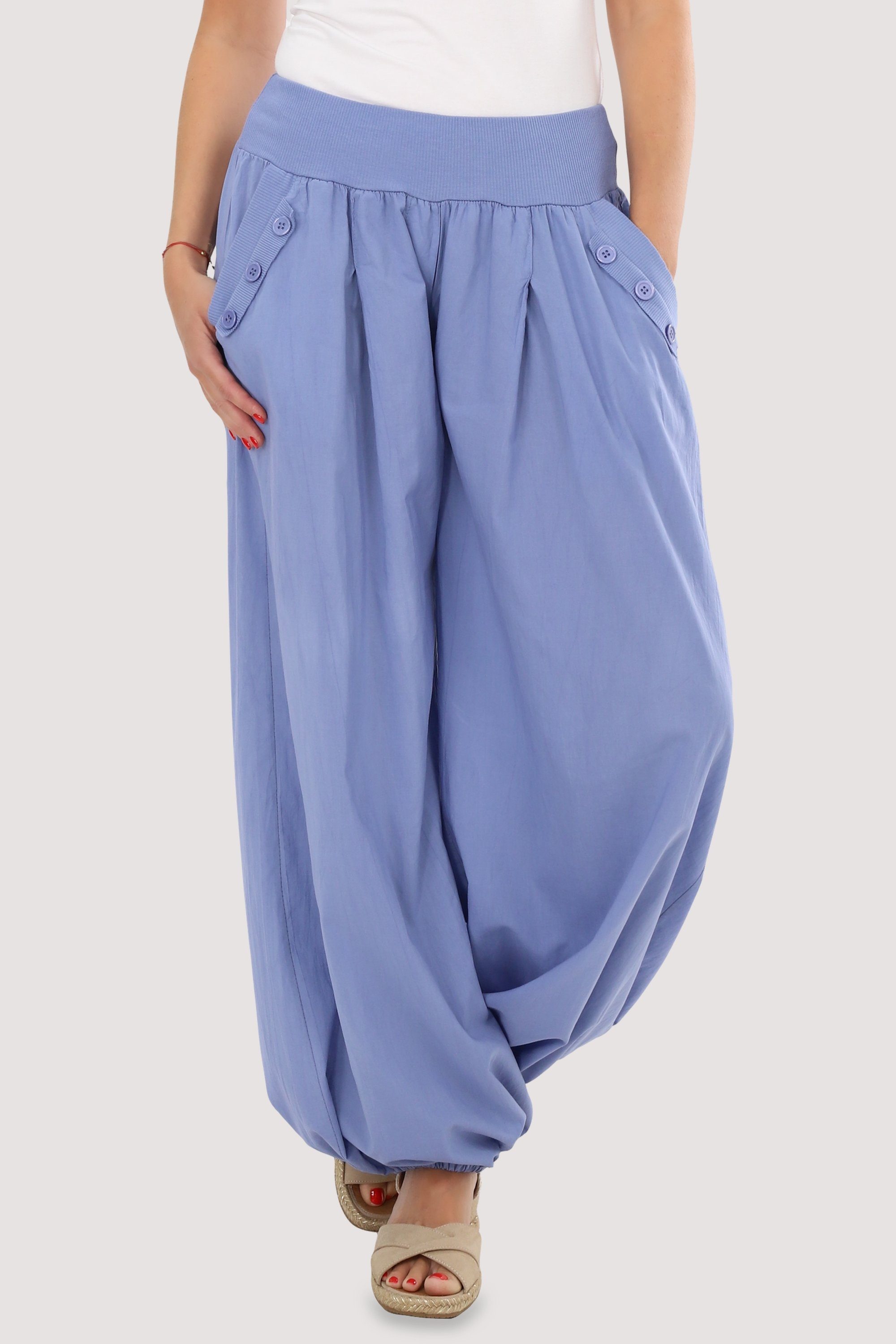 malito more than fashion Haremshose 23245P Sommer Aladinhose Freizeithose locker & lässig Einheitsgröße