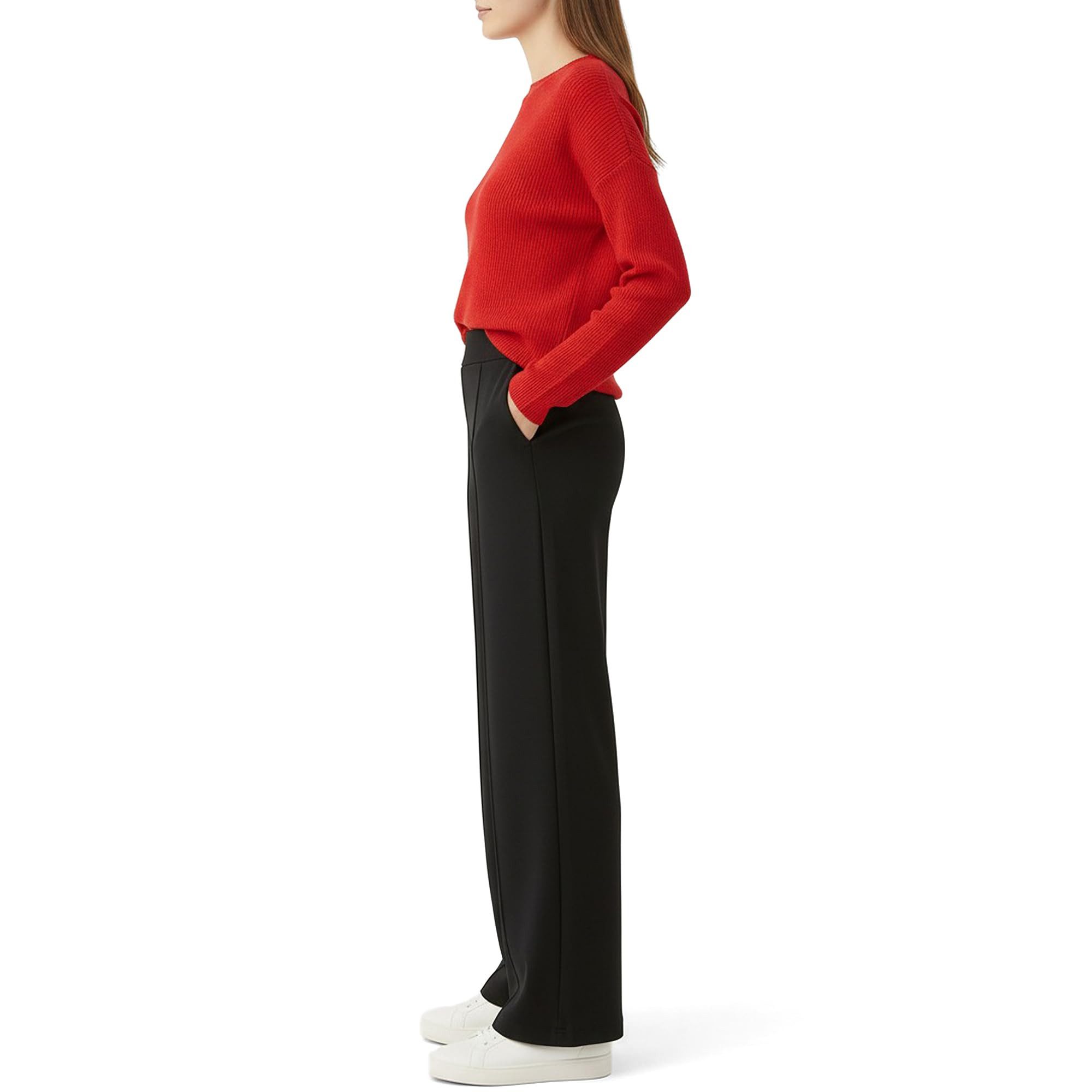 Smith & Solo Jogginghose Damen, Viskose Hose, Schlupfhose Elegant Freizeithose Knitterfrei, Bügelfalte, Komfortbund, Soft Touch, Formstabil