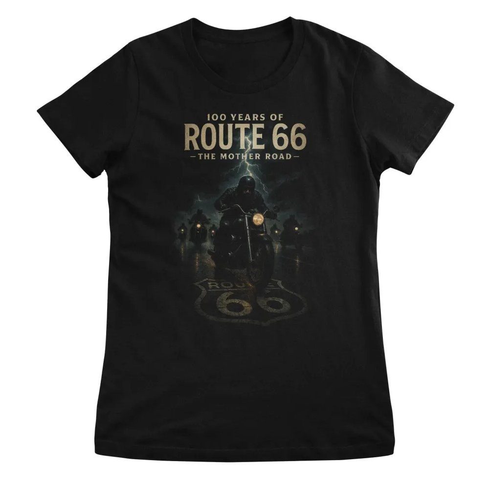 Route 66 T-Shirt 100 Years OF Route 66 Girly Tee