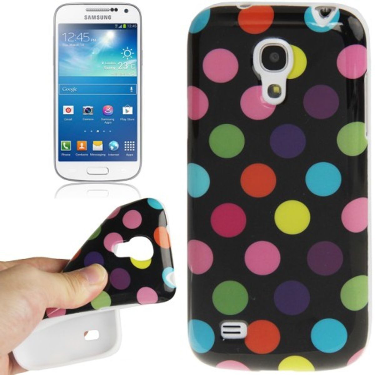 König Design Handyhülle Samsung Galaxy S4 Mini, Samsung Galaxy S4 Mini Handyhülle Backcover Schwarz
