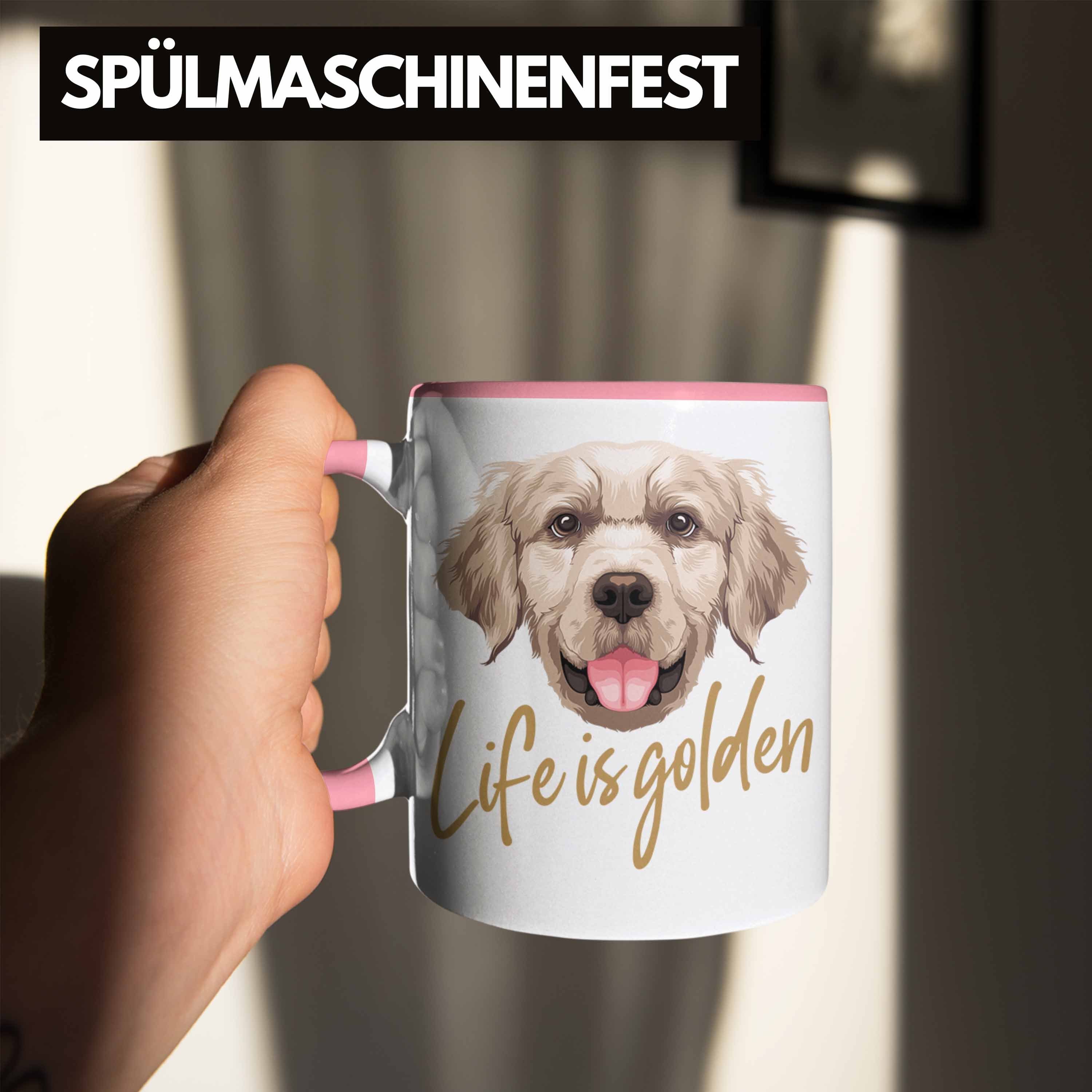 Hundebesitzer Golden Geschenk Tasse Retriever Tasse Rosa Besitzer Life Trendation Golden Is