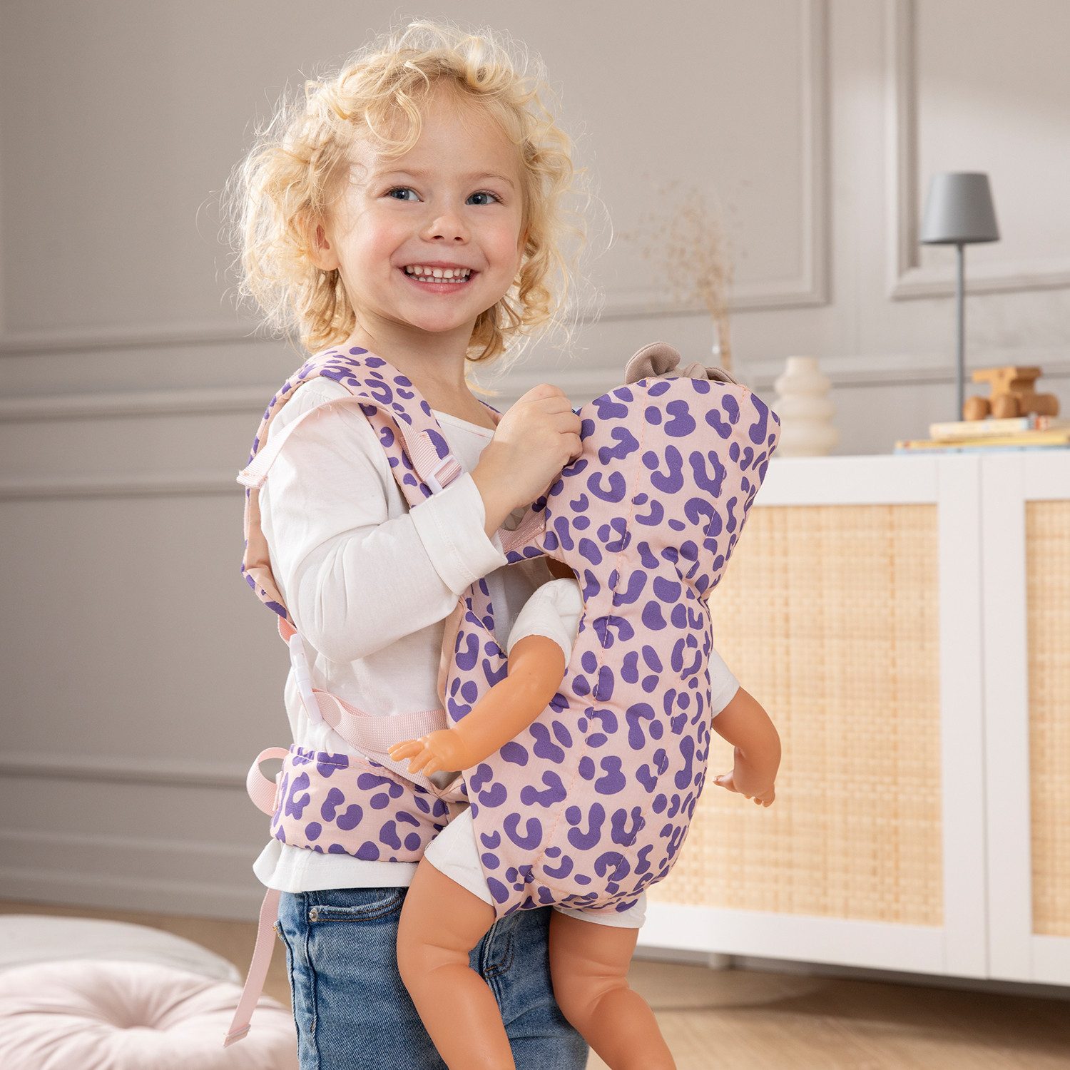 howa Puppen Bauchtrage Leo, Puppen Bauch- und Rückentrage, für Puppen bis 50cm