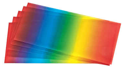 VBS Transparentpapier Regenbogen, 5 Bogen