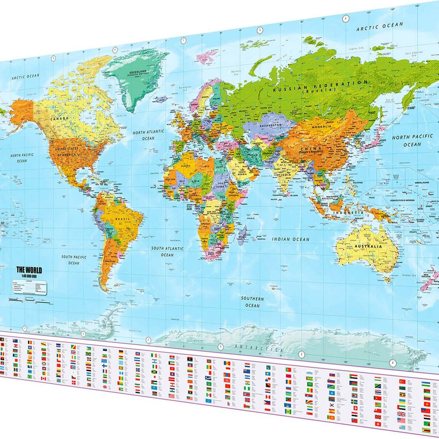 Goods+Gadgets Poster XXL Weltkarte, Politisch (mit günstig online kaufen