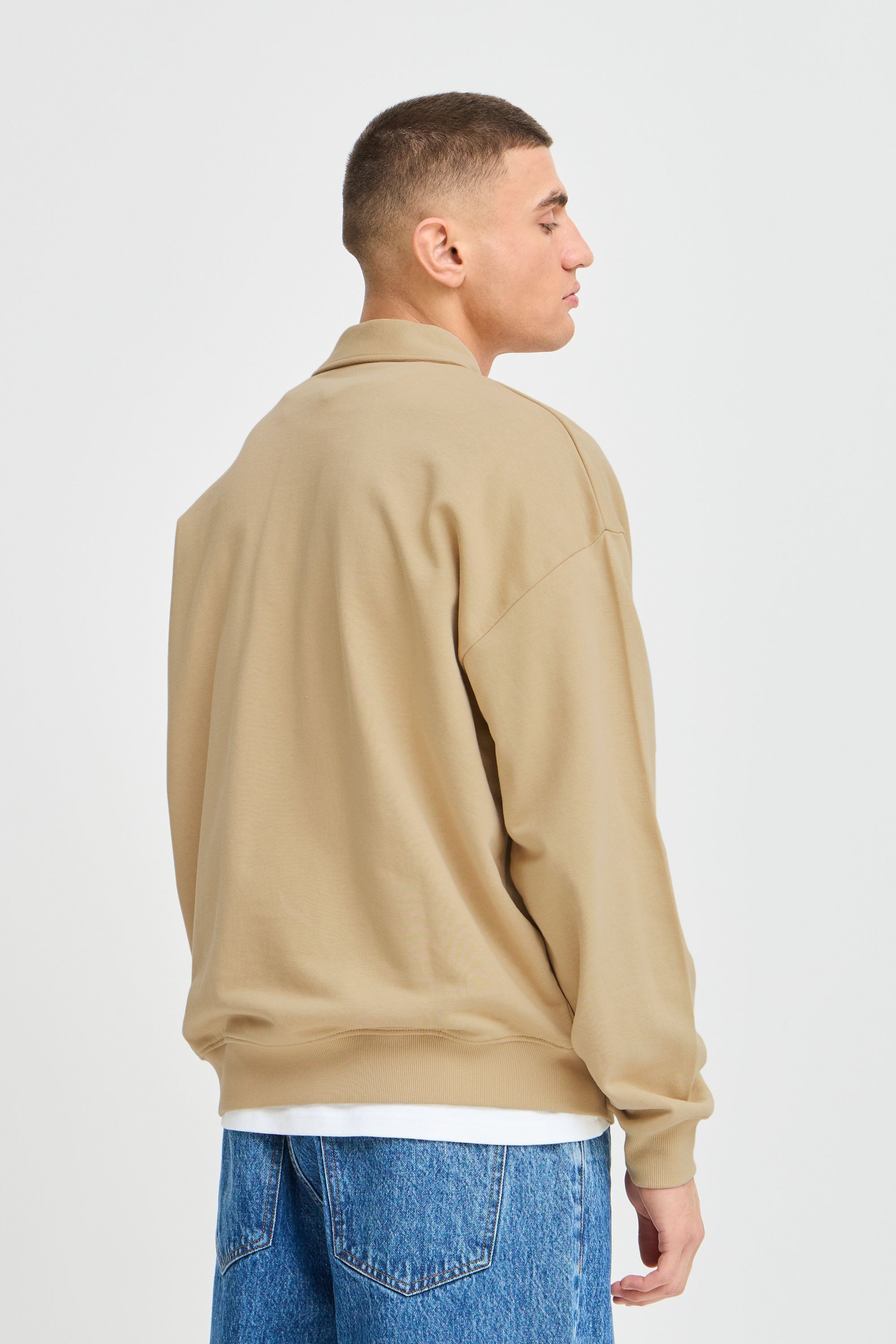 !Solid Polokragenpullover SDOWNEY modisches Sweatshirt