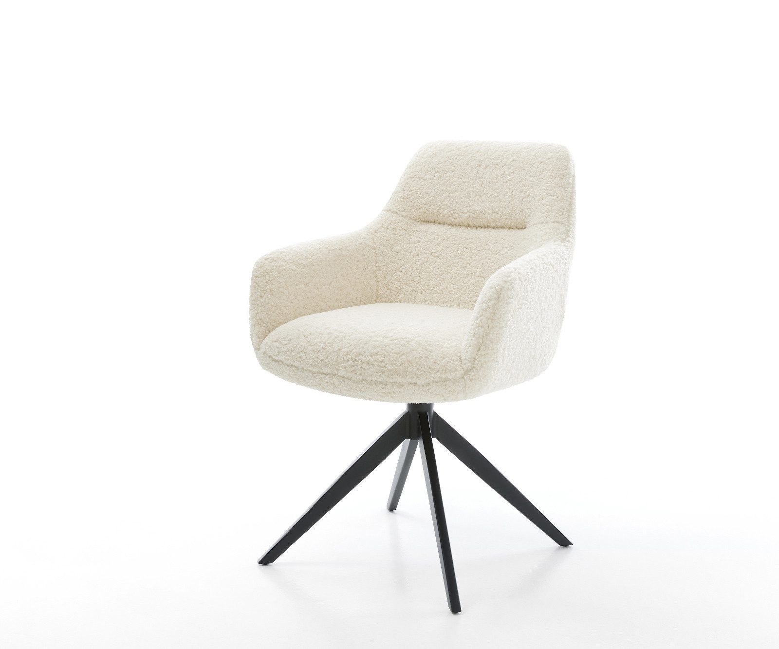 DELIFE Polsterstuhl Pejo-Flex, Kreuzgestell breit Schwarz günstig online kaufen