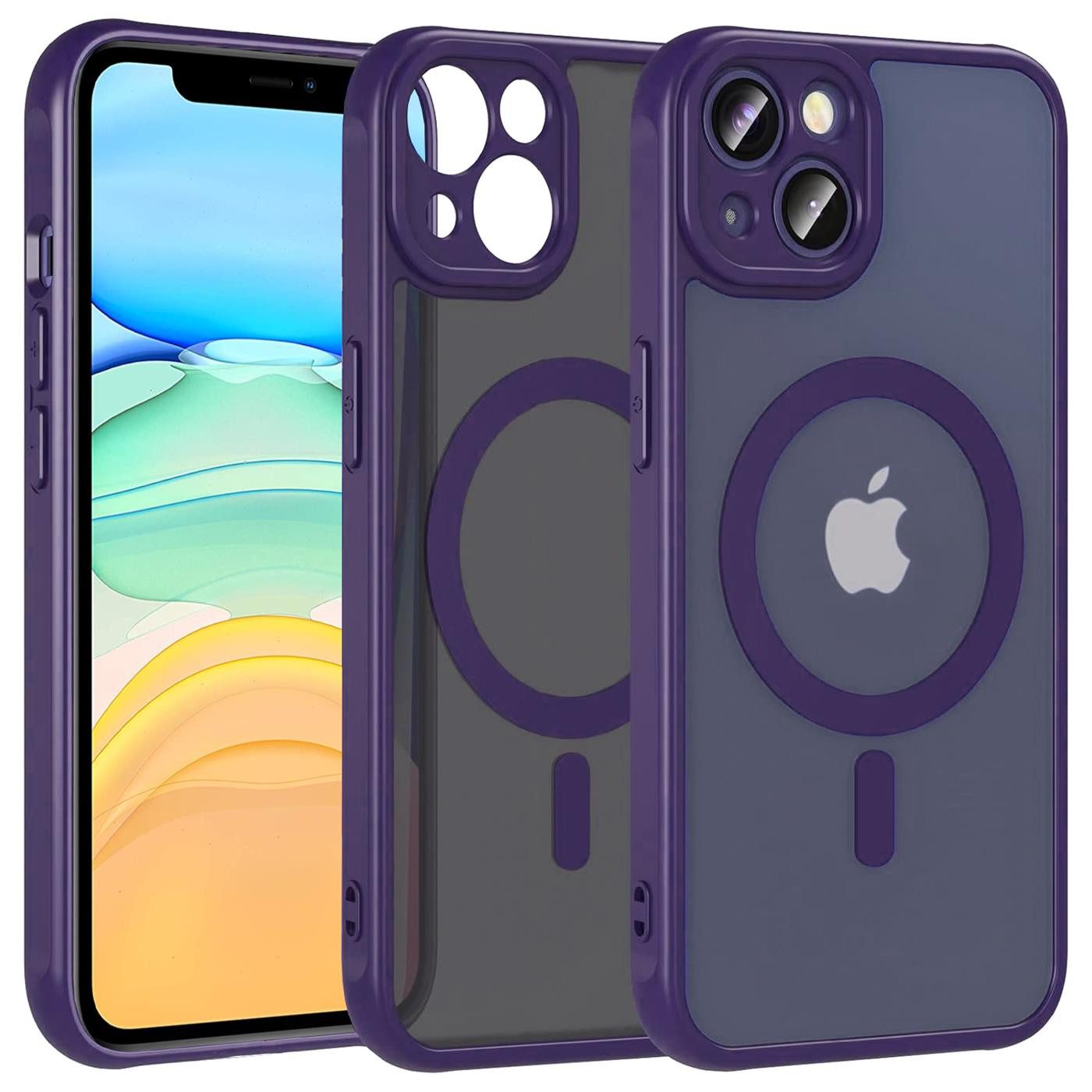 CoolGadget Handyhülle Magnet-Hülle für iPhone 11 Schutzhülle magnetisch 6,1 Zoll, Hülle Matt Stoßfest kompatibel mit Magsafe Zubehör Kameraschutz Case