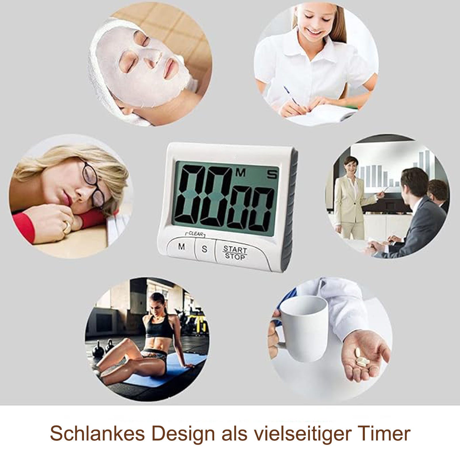 REDOM Küchentimer Multifunktionaler Timer Digitaler Kurzzeitmesser mit groß günstig online kaufen