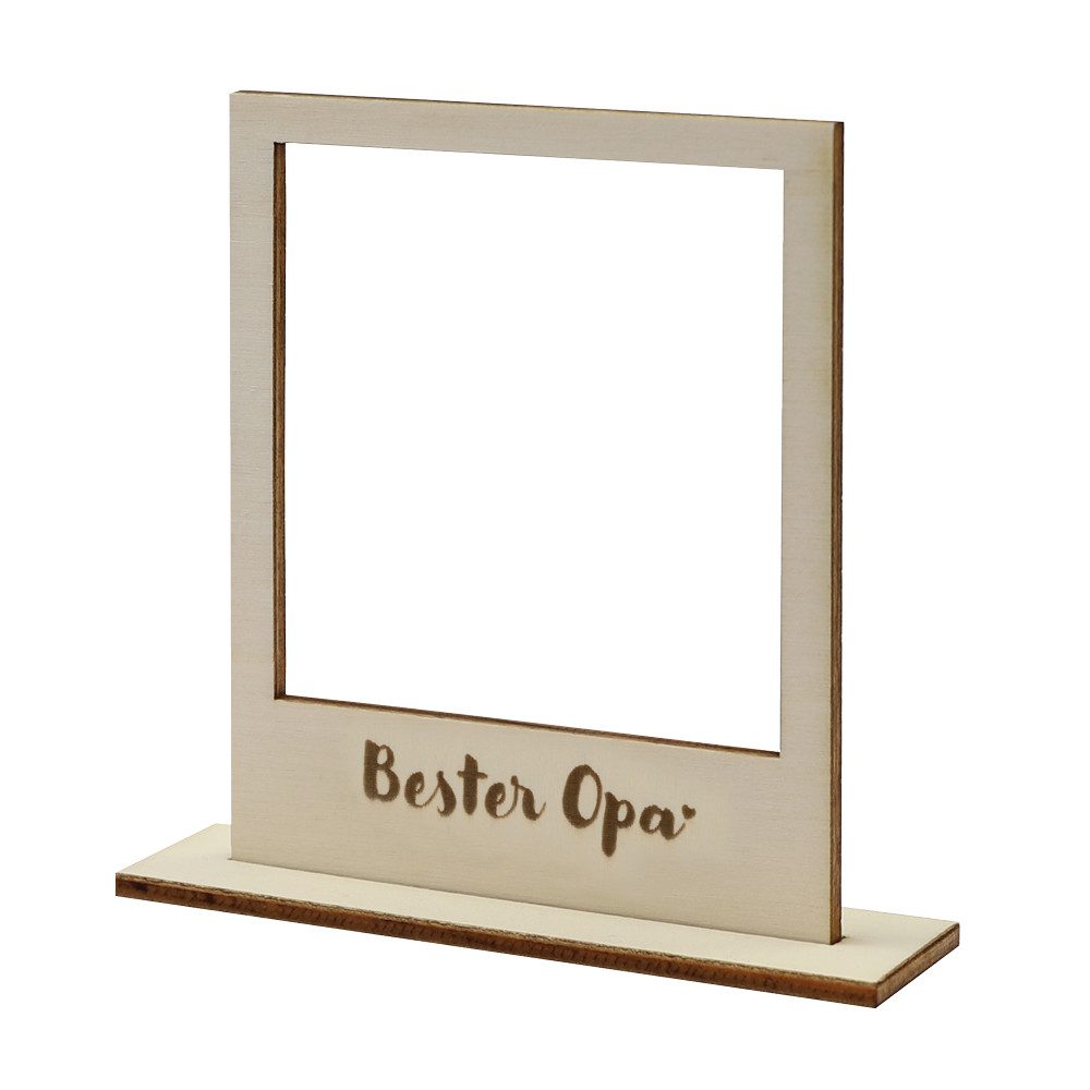 WANDStyle Bilderrahmen für Polaroid, aus Holz mit Gravur "Bester Opa", ideale Sofortbild-Rahmung