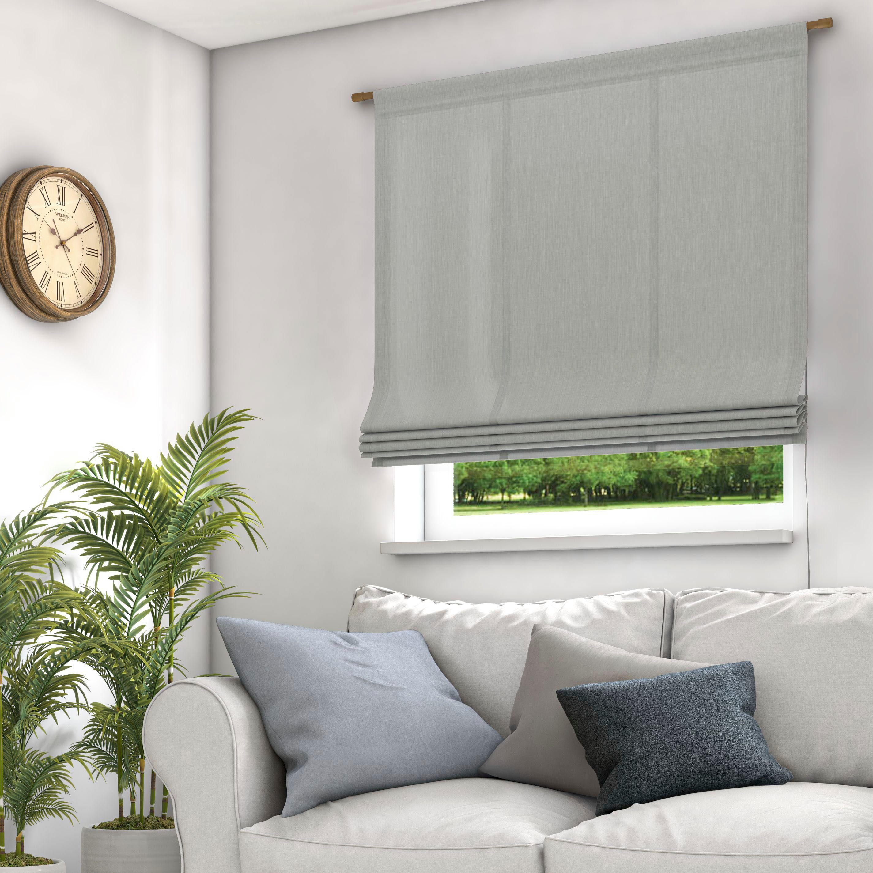 Neutex for you! Raffrollo Mara-ECO, mit Stangendurchzug, freihängend günstig online kaufen