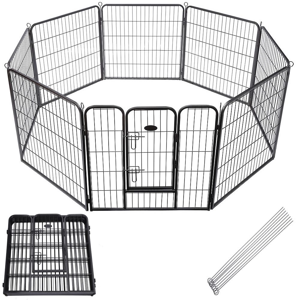Freigehege Welpenauslauf Tierlaufstall Freigehege 8 Elemente a 80x100cm für Hunde