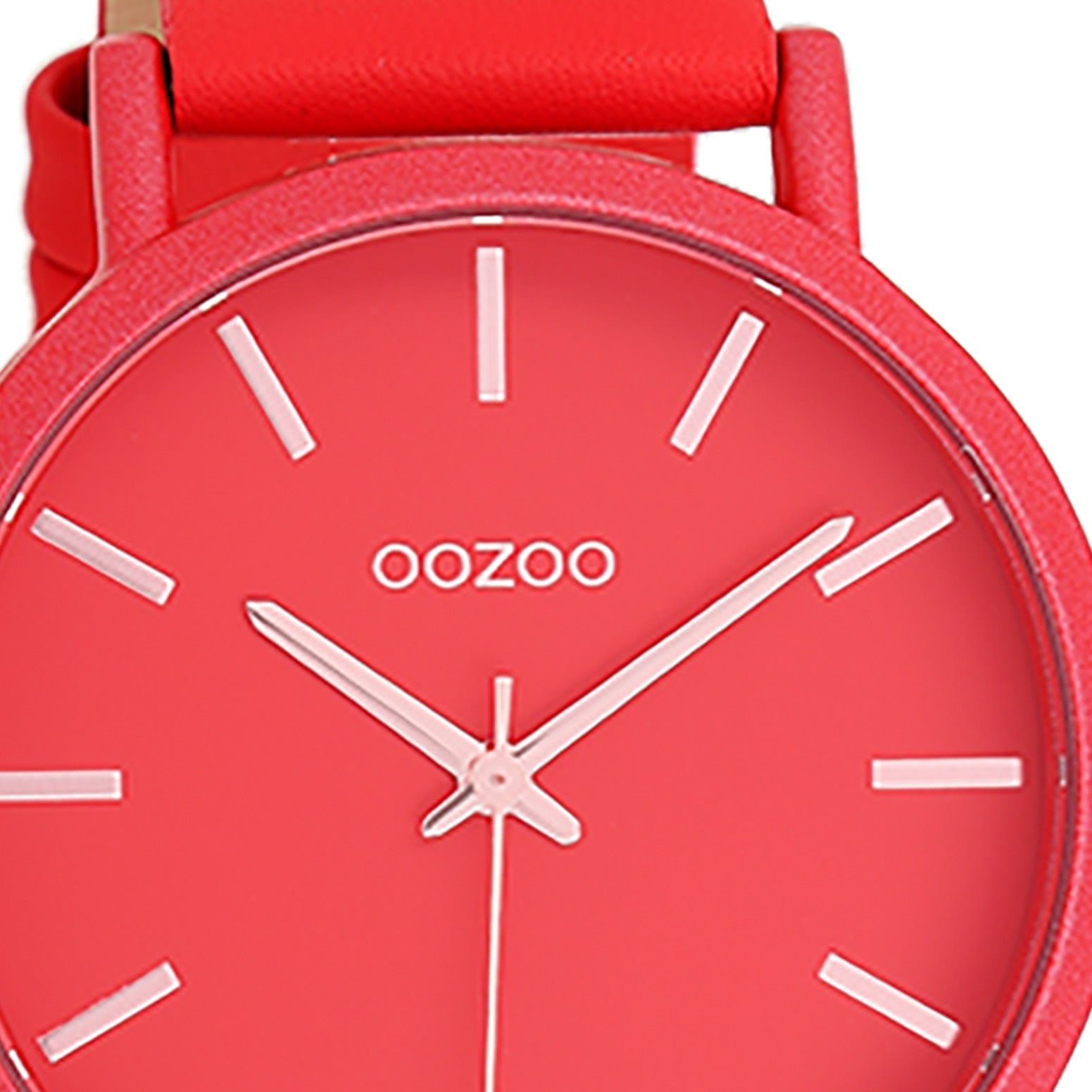 OOZOO Quarzuhr Analog, Lederarmband, Damen Timepieces groß Armbanduhr Damenuhr Fashion-Style (ca. Oozoo 42mm) rund