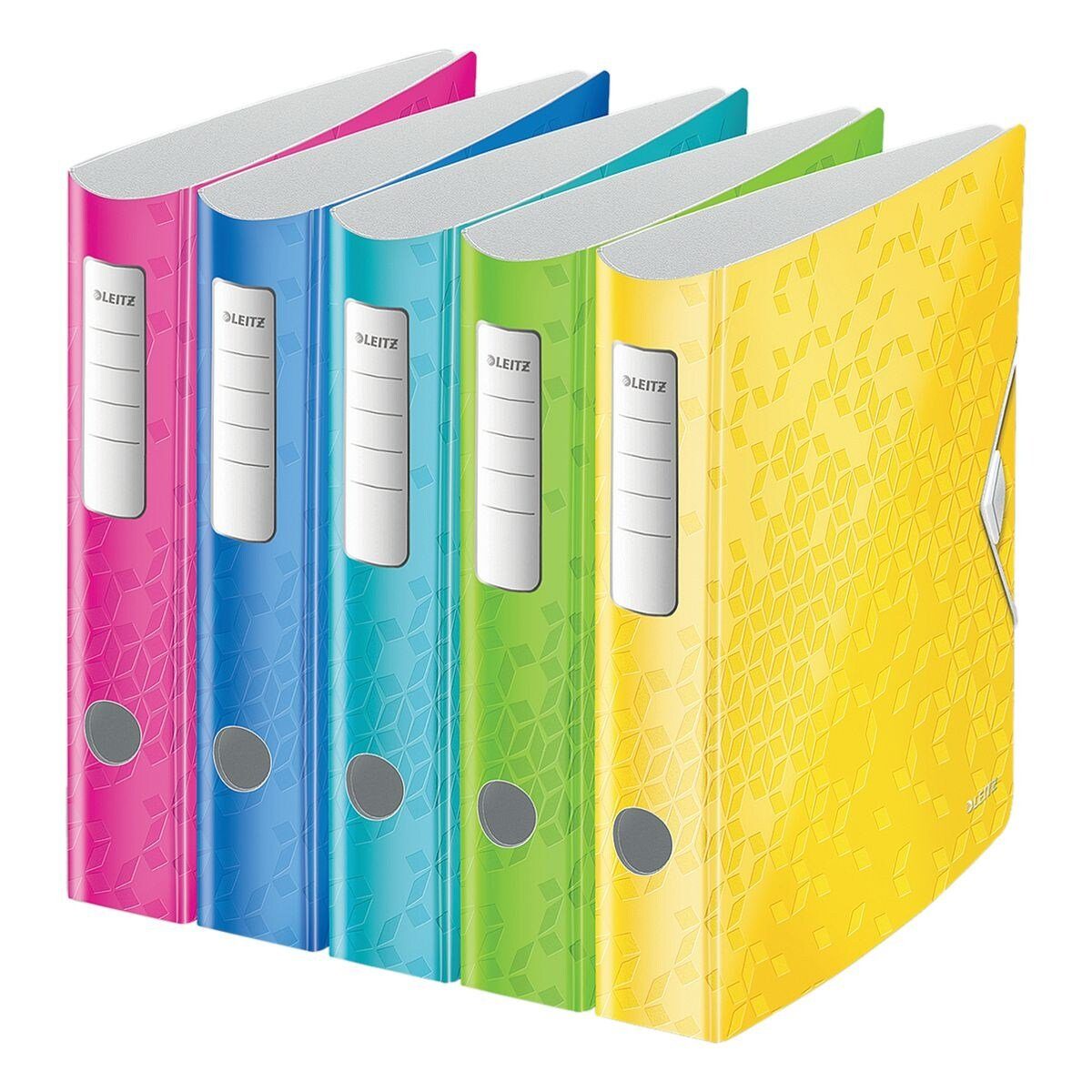 LEITZ Aktenordner 180° Active WOW, 5er-Set, A4, Rücken schmal