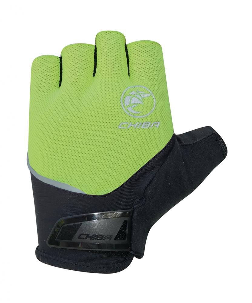 Fahrradhandschuhe CHIBA Sport - Radhandschuhe neongelb XS, atmungsaktiv & leicht gepolst