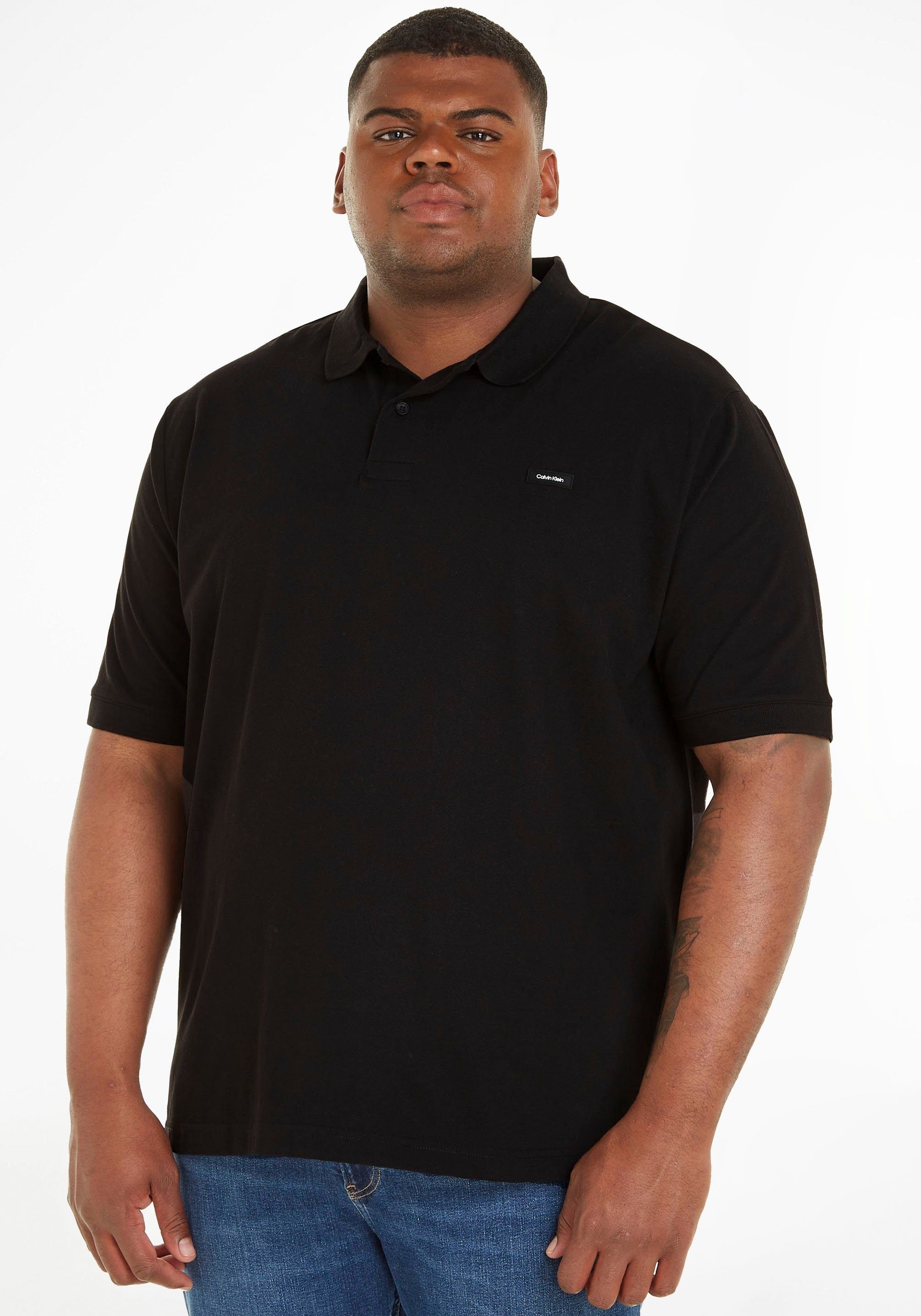 Calvin Klein Big&Tall Poloshirt mit Polokragen schwarz