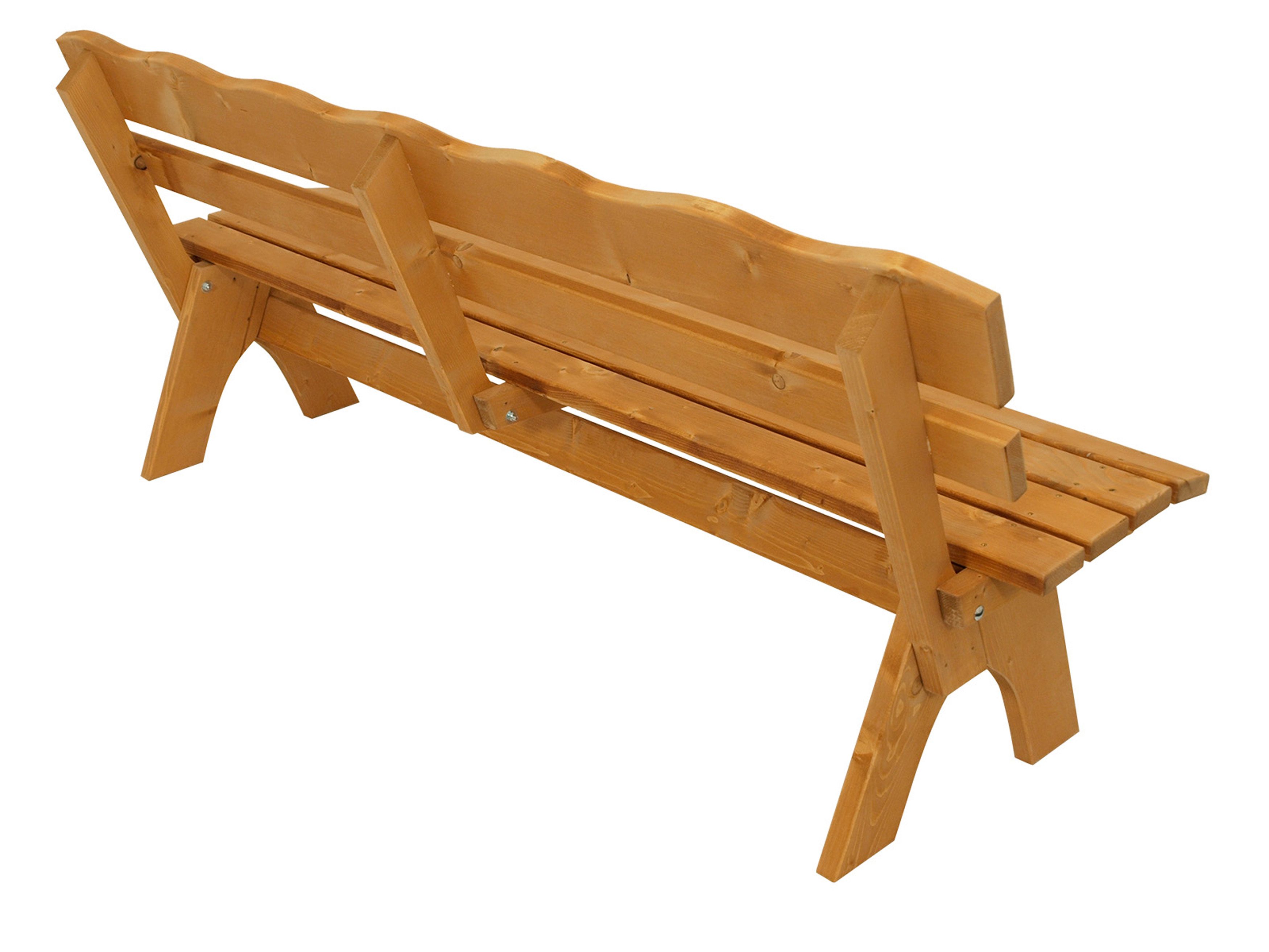 TPFGarden Gartenbank Drieburg (Hochwertige Outdoor Gartenbank, 1-St., Sitzbank Outdoor Gartenbank 4-Sitzer 200cm), Holzbank aus massivem Kiefernholz - Hochwertige Verarbeitung