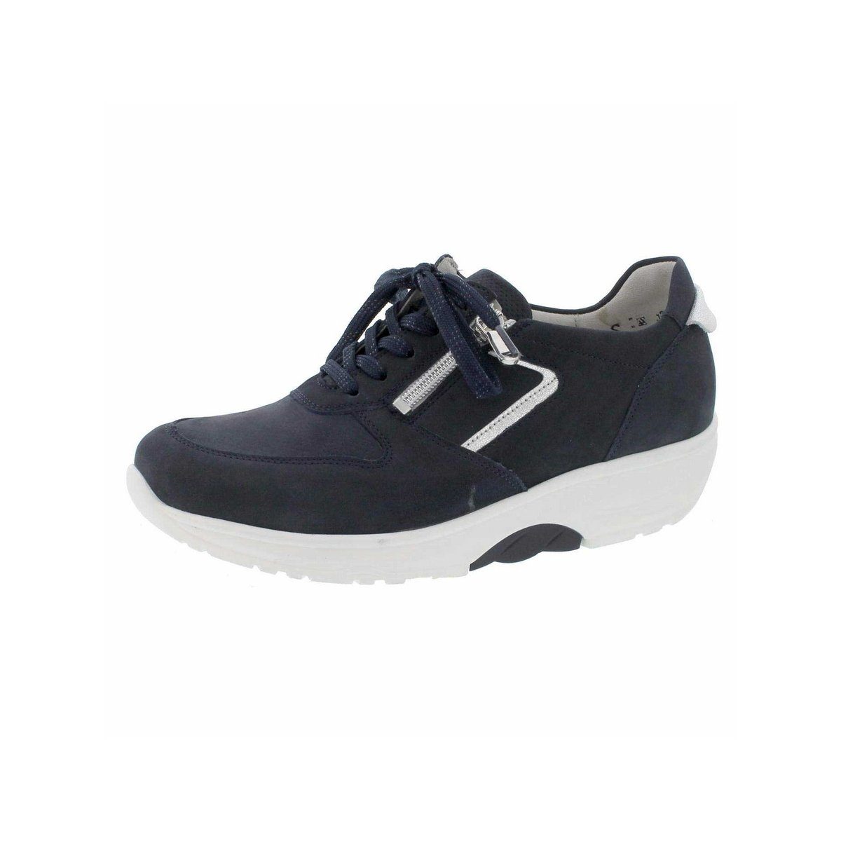 Komfort Schnürer für Damen in marinesilber Schnürschuh