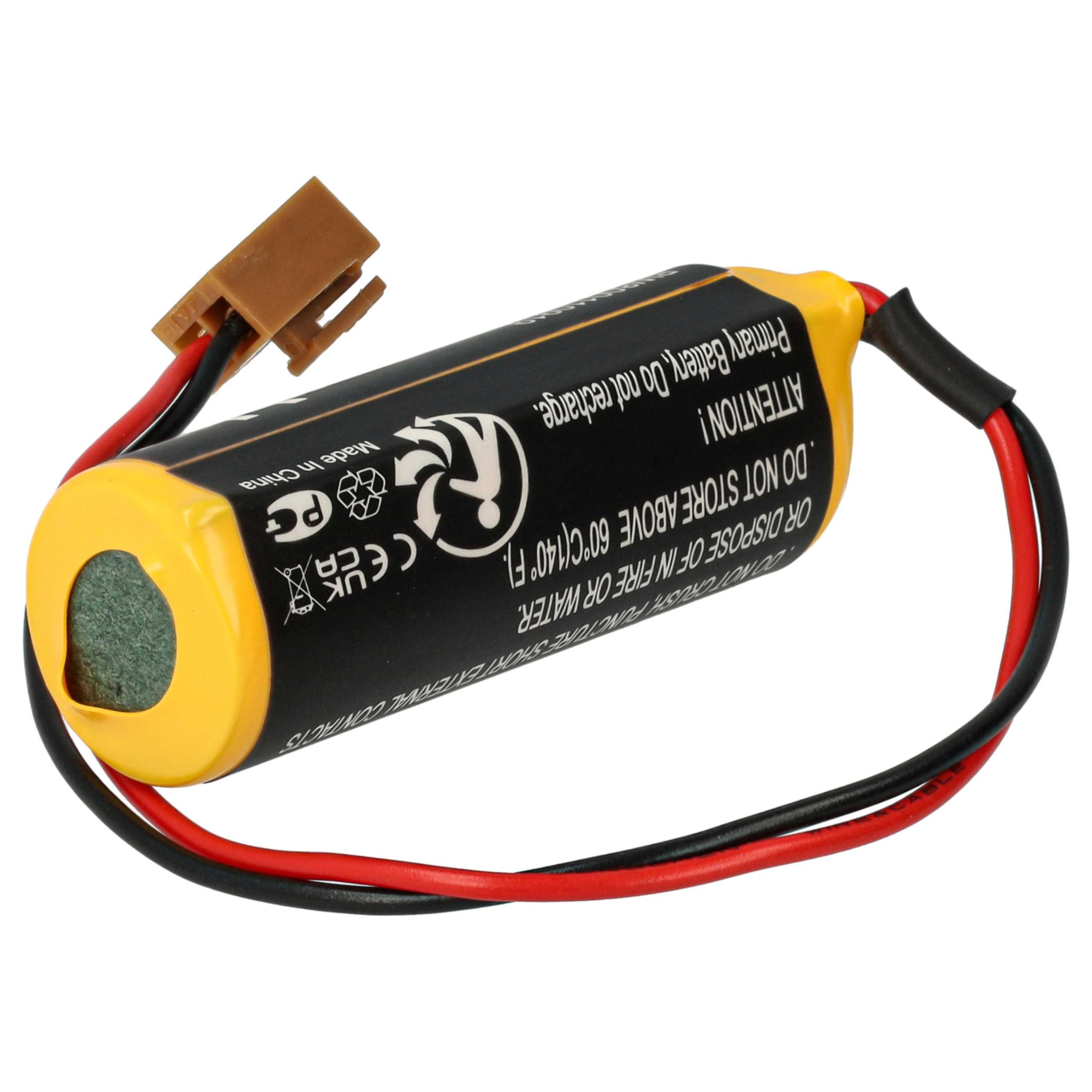 vhbw Batterie passend für GE Fanuc 16/18-C, 16/18-B, 15i-B, 0i-B, 18i, 16i, Akku Batterie Li-MnO2 2000 mAh (3 V, 5 St), Leistungsfähige Ersatz-Batterie für Industrie Controller