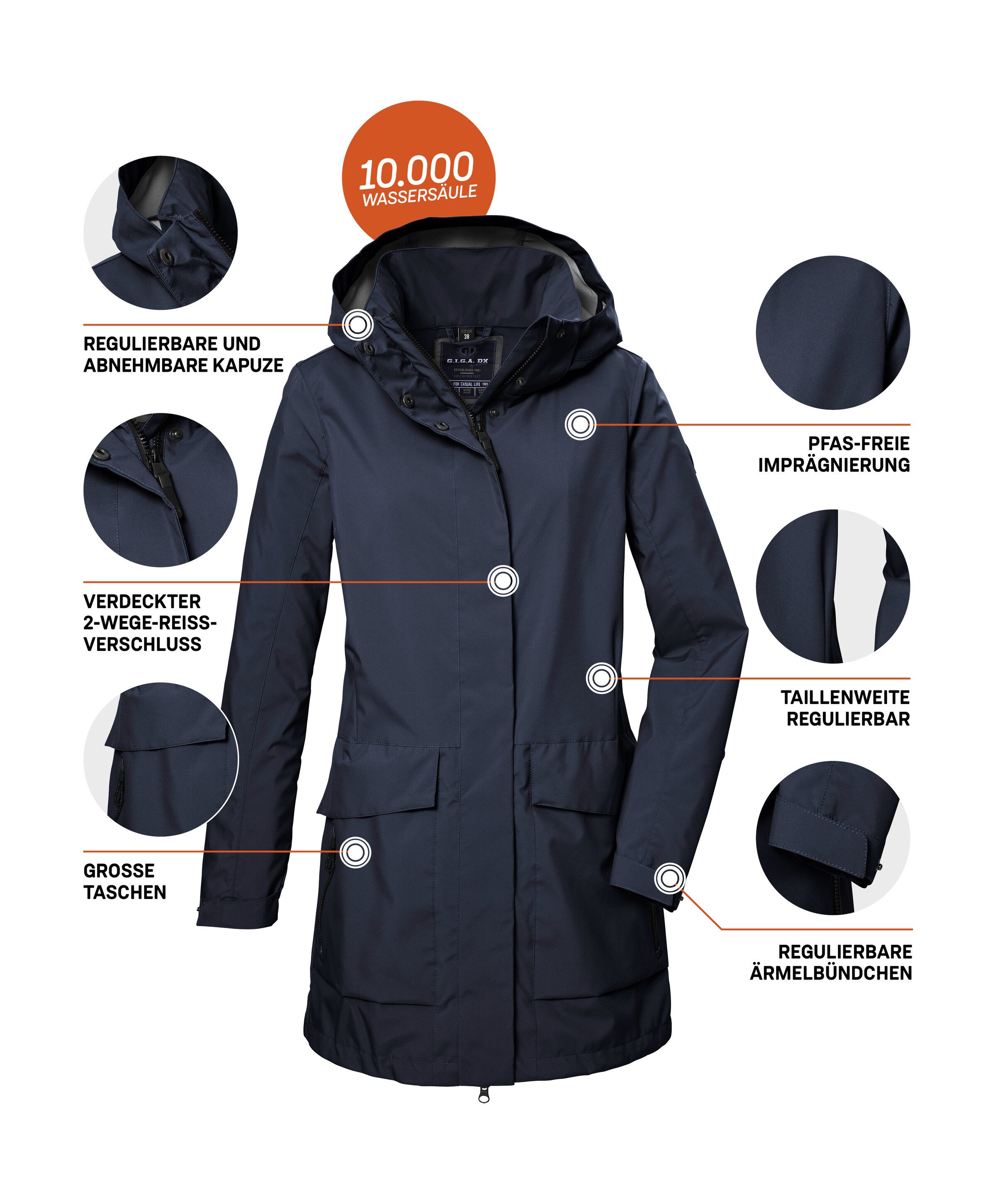 G.I.G.A. DX by killtec Softshellparka GS 95 WMN SFTSHLL PRK Wasser- und windabweisender, atmungsaktiver Softshellparka