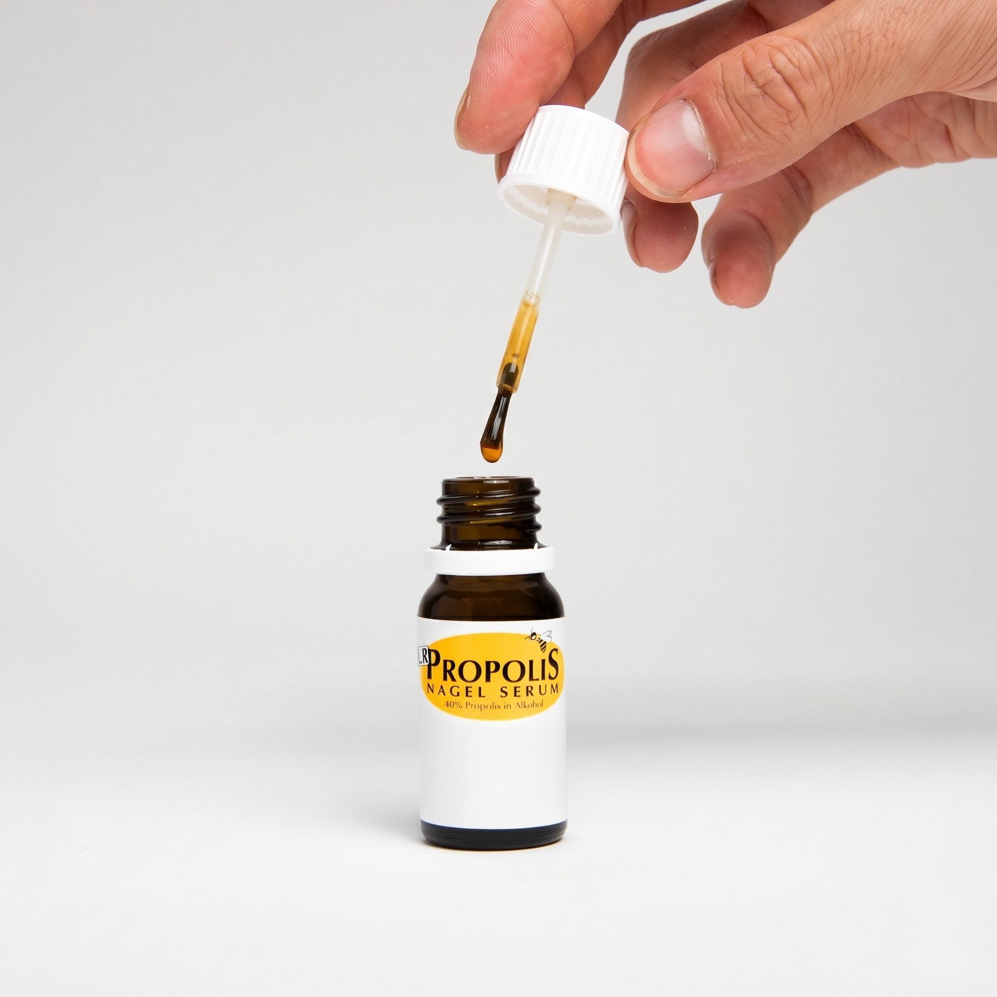 HC PRODUCTS Nagelpflegeserum Propolis Nagelserum 40% hochdosiert I Pur Propolis Serum ohne Zusätze, Zur Unterstützung bei Nagelpilz und Nagelpflege mit Pinsel