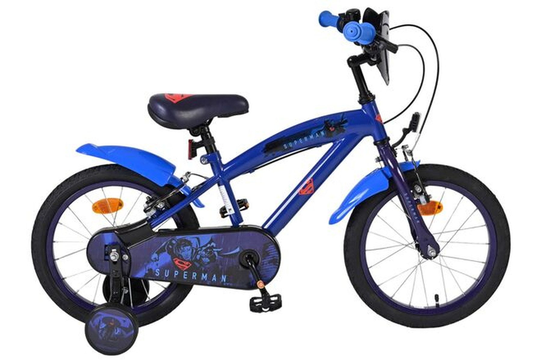 Kinderfahrrad Superman Kinderfahrrad - Jungen - 16 Zoll - Blau - Zwei Handbremsen