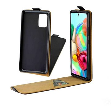 König Design Handyhülle Samsung Galaxy A71, Schutzhülle Schutztasche Case Cover Etuis Wallet Klapptasche Bookstyle