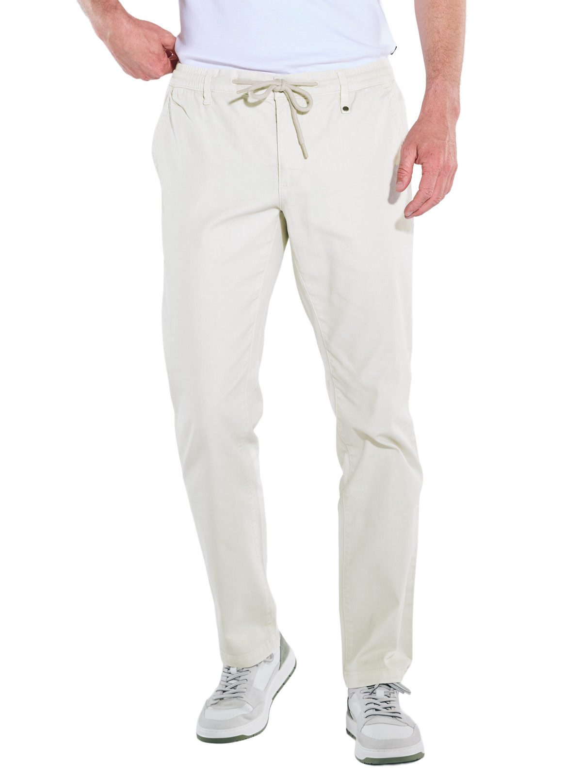 Engbers Chinohose engbers Herren Chino mit Tunnelzug, Naturweiss
