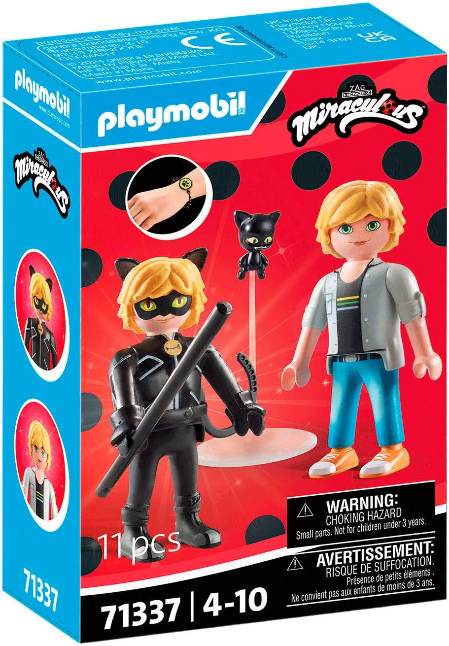 Playmobil® Konstruktions-Spielset Miraculous: Adrien & Cat Noir (71337), Miraculous, (11 St), Made in Europe