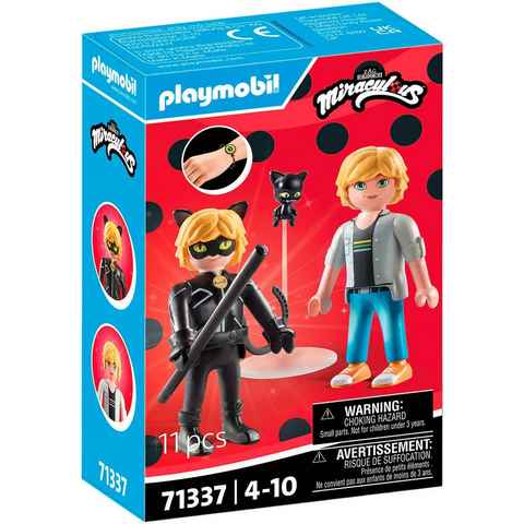 Playmobil® Konstruktions-Spielset Miraculous: Adrien & Cat Noir (71337), Miraculous, (11 St), Made in Europe