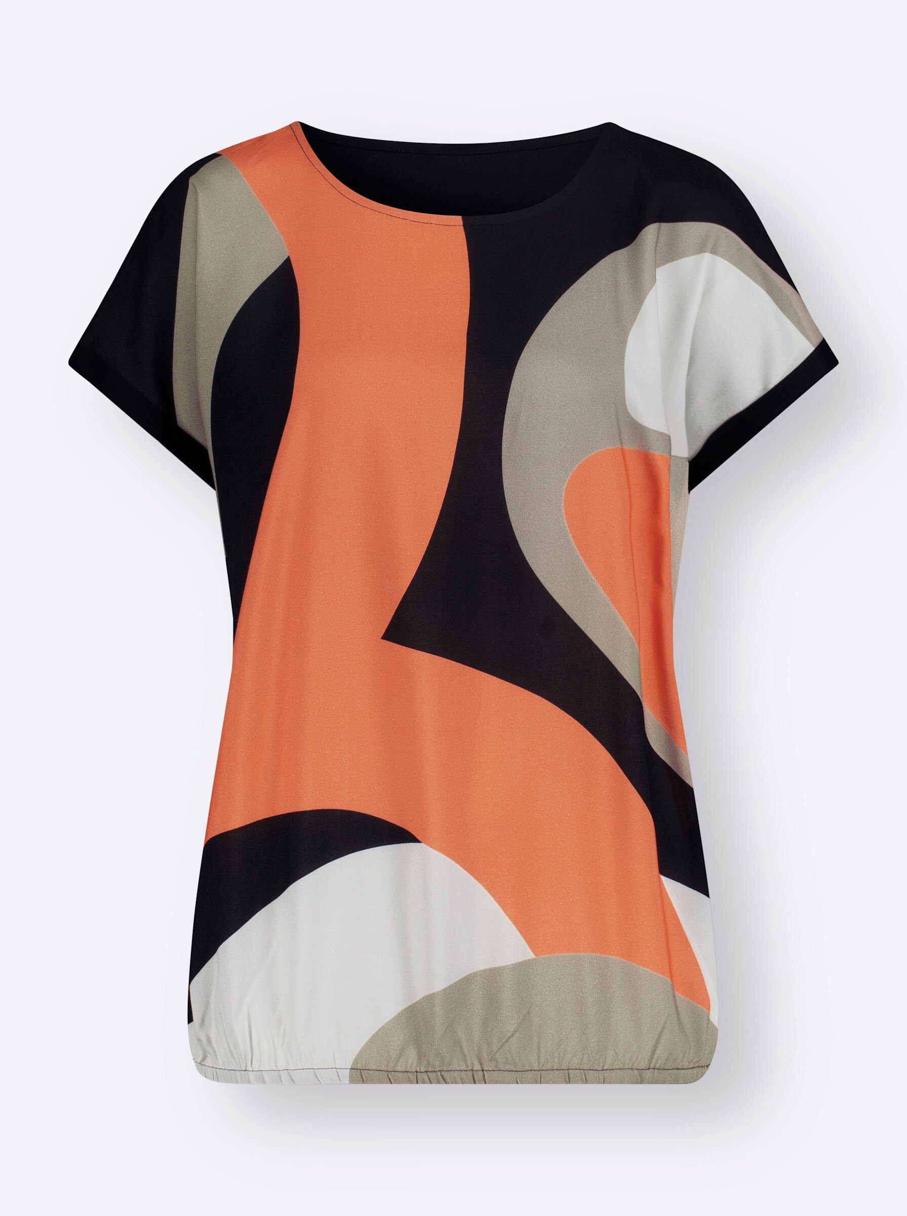 Witt Klassische Bluse Druckbluse Kurzarm
