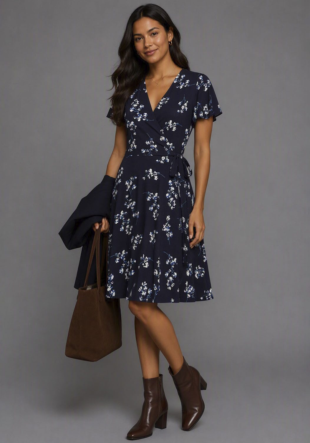 Laura Scott Sommerkleid femininer Stil, für warme Tage, aus elastischer Shirtware, Kurzarm