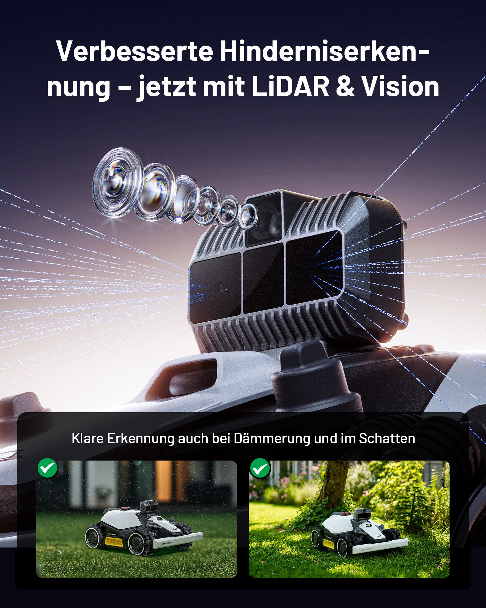 Mammotion Rasenmähroboter LUBA Mini AWD LiDAR, bis 1500 m² Rasenfläche, (mi günstig online kaufen