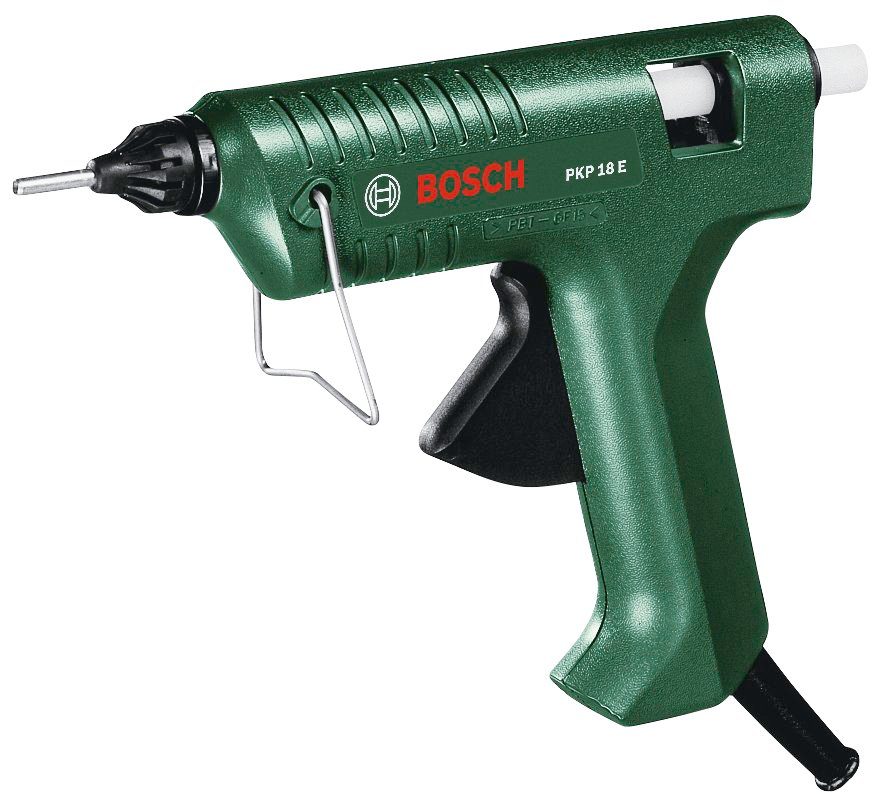 Bosch Home & Garden Heißklebepistole PKP 18 E, (1 extralange Düse, 1 Stick Schmelzkleber)