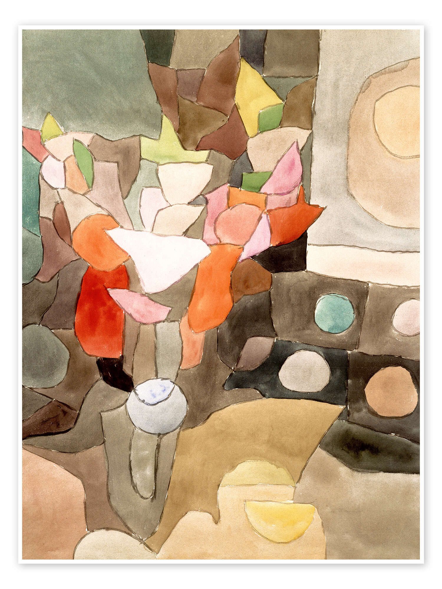 Posterlounge Wandbild Gladiolen-Stillleben, Paul Klee, erhältlich als Poster, Leinwandbild, Wandsticker oder Acrylglasbild