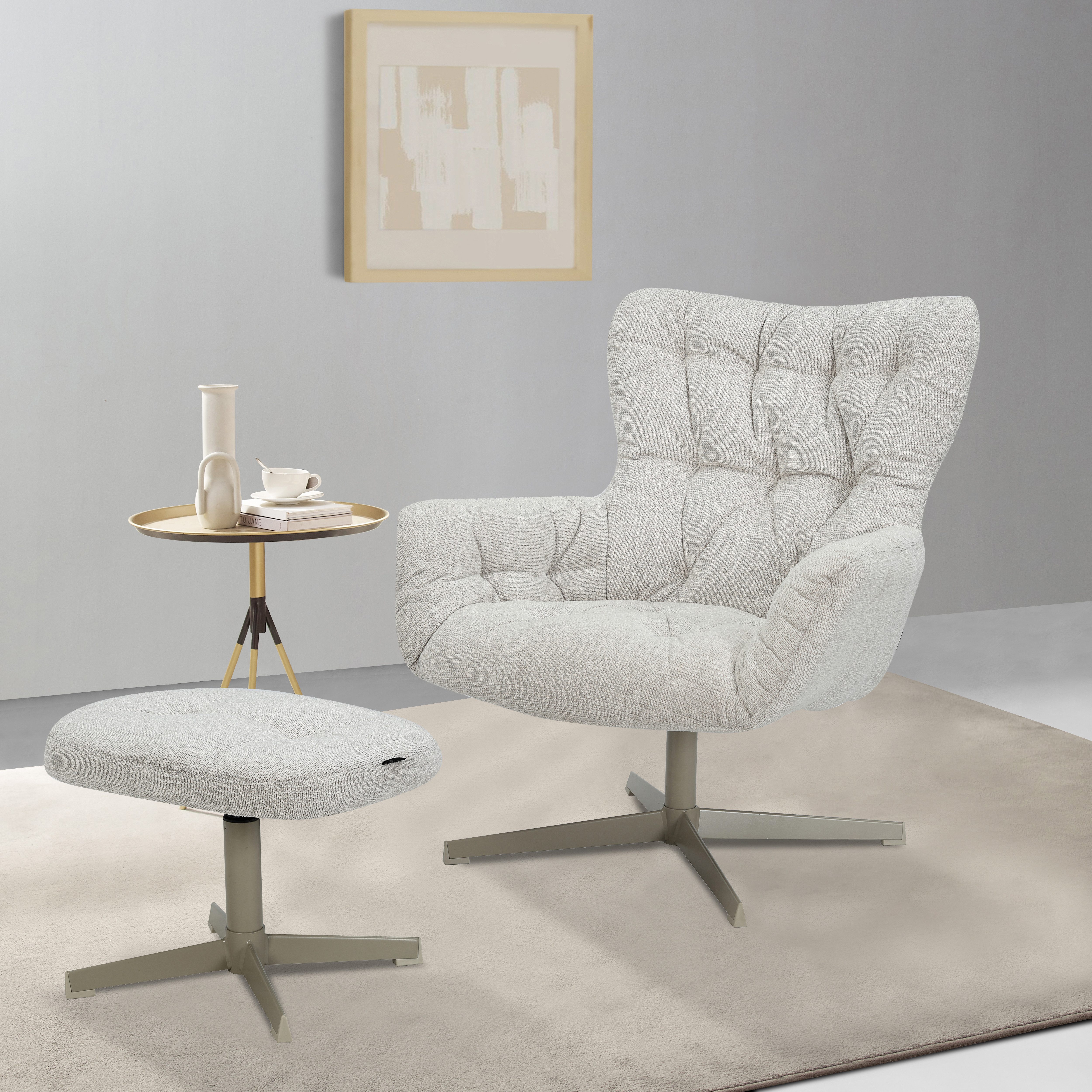 Home affaire Drehsessel VERGAS Ohrensessel mit Hocker im Set, Relaxsessel m günstig online kaufen