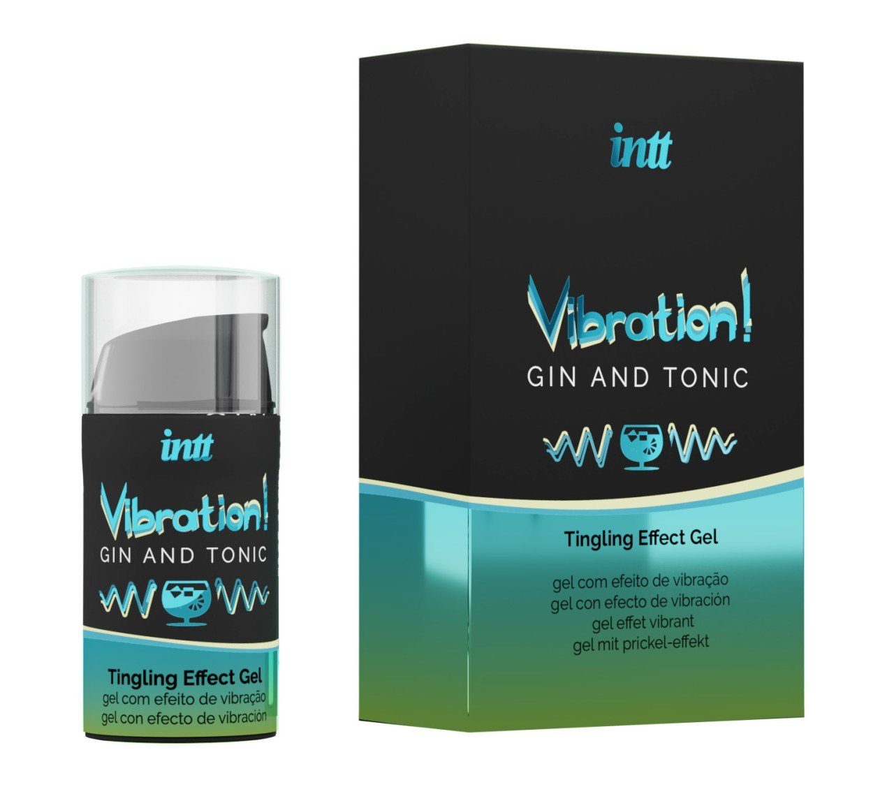 Liquid Gin Gleitgel ml 15 - 15ml Tonic & INTT Vibration intt