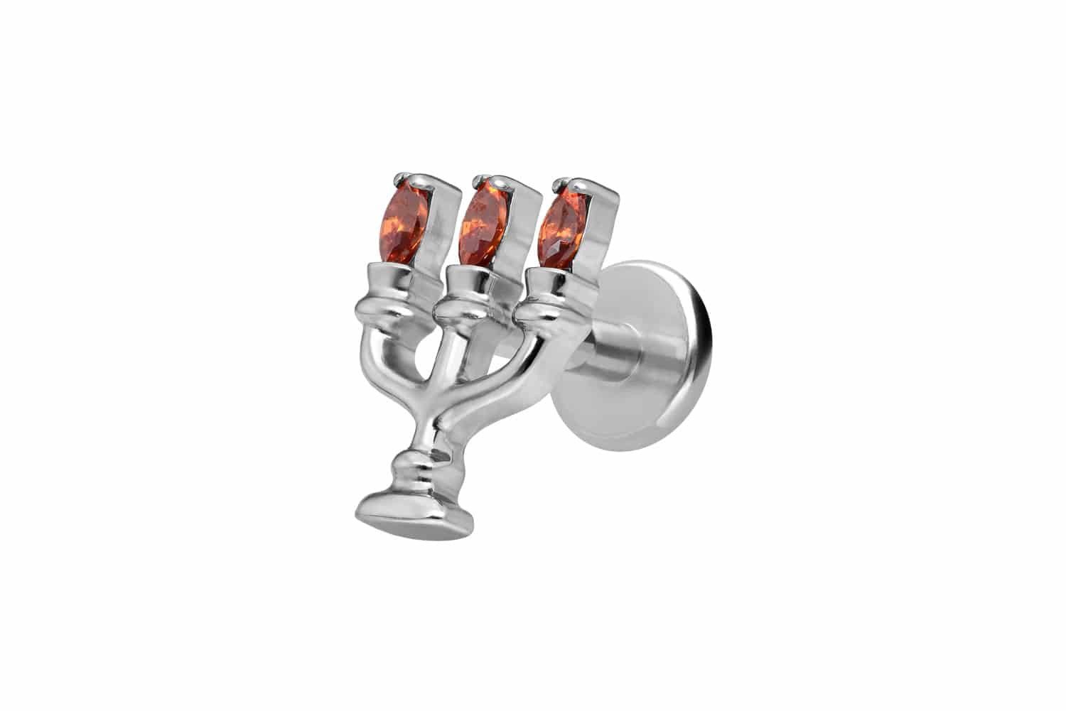 PIERCINGLINE Piercing-Set Titan Labret mit Innengewinde KERZENLEUCHTER (Labrets, 1-tlg)
