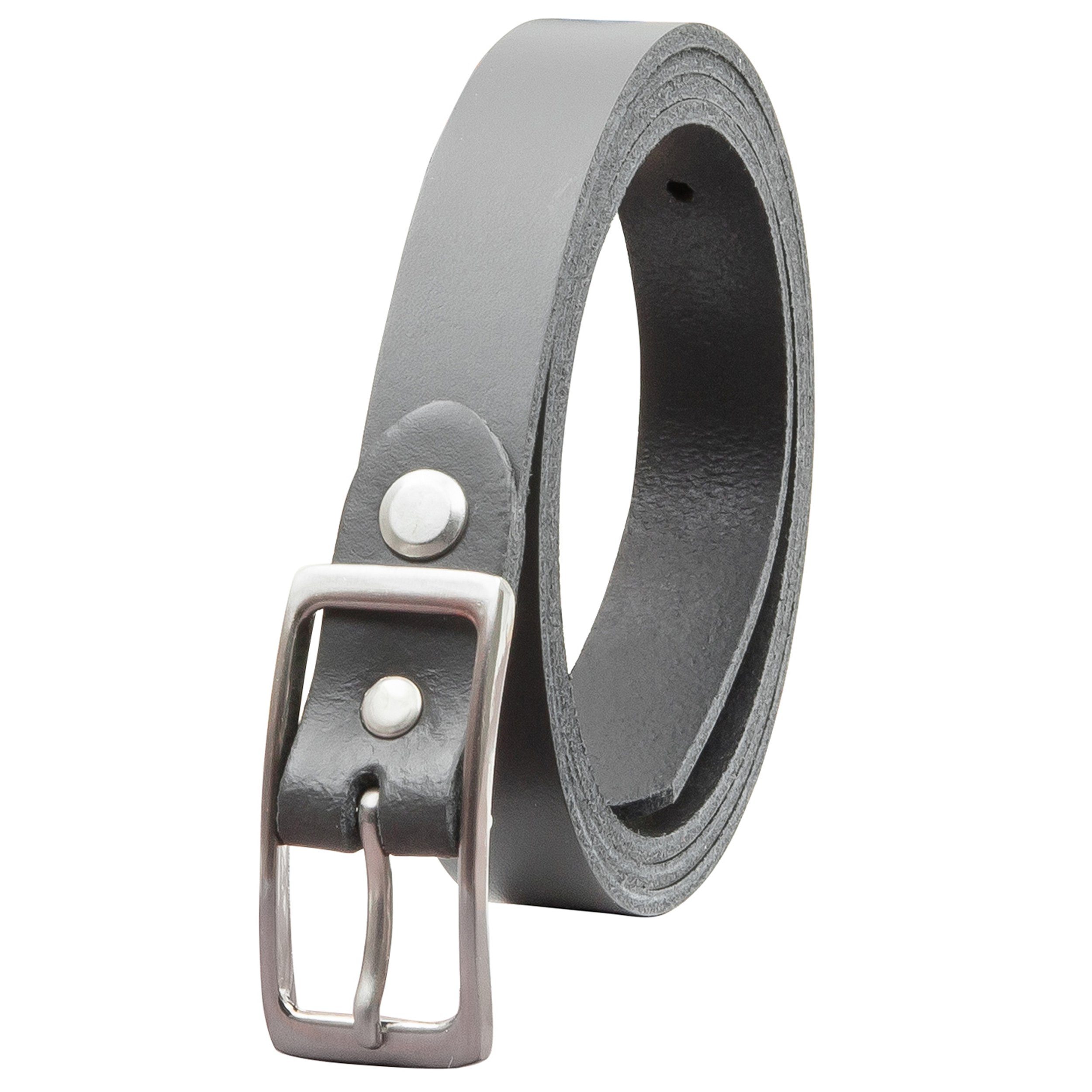 COLOGNEBELT Ledergürtel OM11-SL-Grau MADE IN GERMANY, Grau Kürzbar, 100 % Echtleder, Unisex