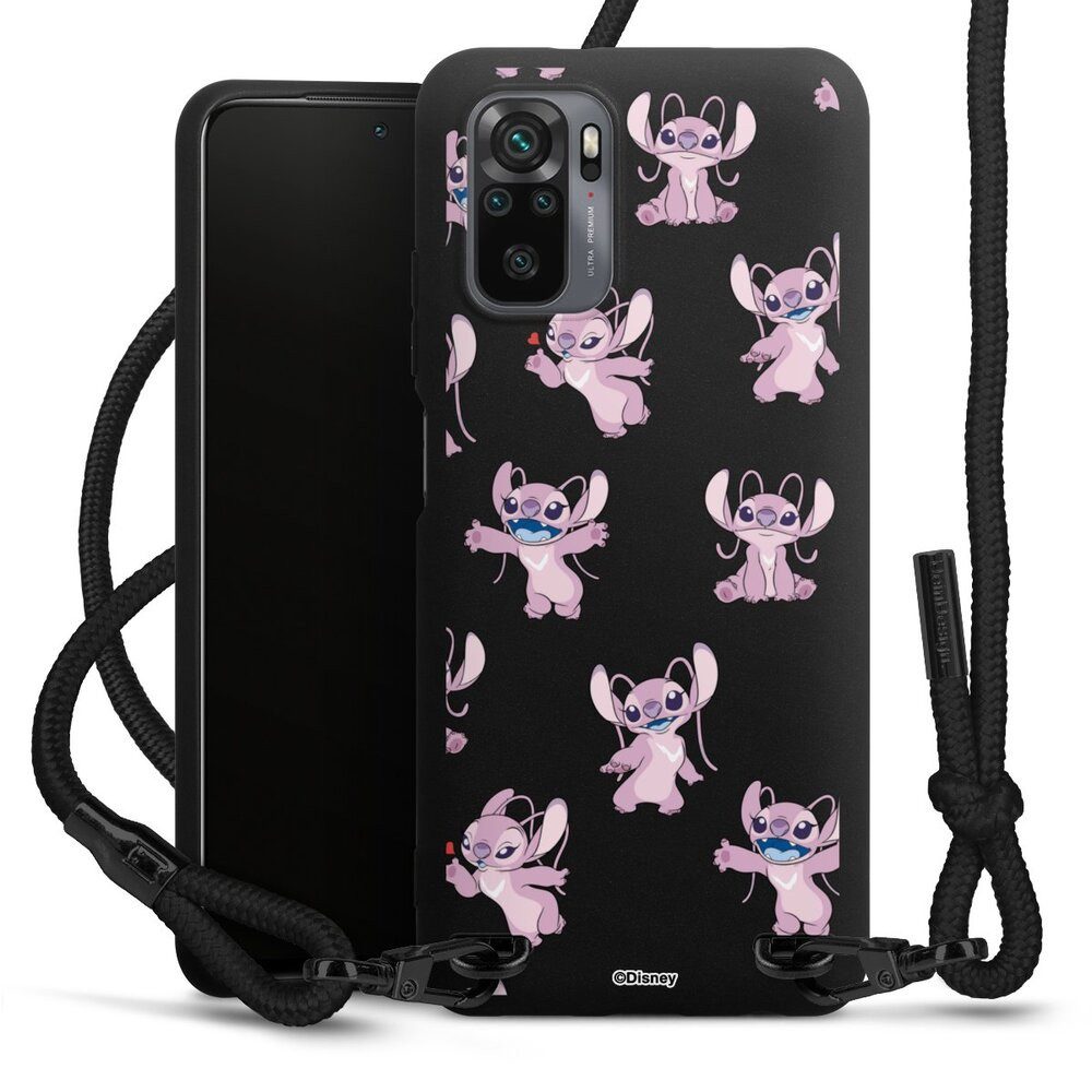 DeinDesign Handyhülle Lilo & Stitch Engel Disney Angel Faces Pattern Transparent, Xiaomi Redmi Note 10 4G Premium Handykette Hülle mit Band