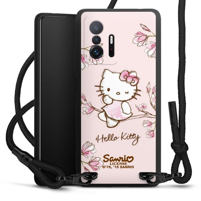 DeinDesign Handyhülle Hello Kitty Fanartikel Hanami Hello Kitty - Magnolia Xiaomi 11T Pro 5G Premium Handykette Hülle mit Band Case zum Umhängen