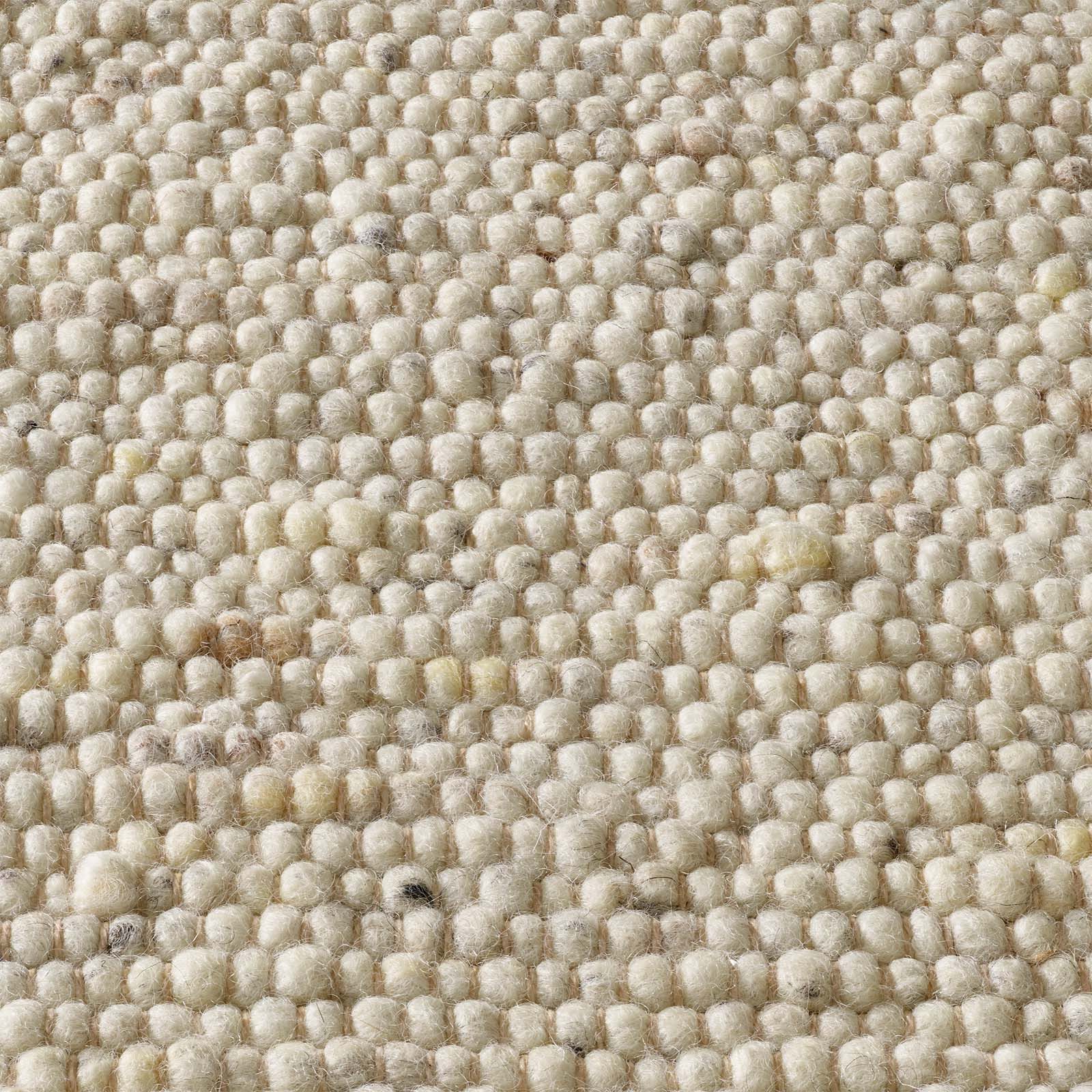 TaraCarpet Wollteppich TaraCarpet Lambrecht, rechteckig, Höhe: 13 mm, Hand-Web-Teppich beige gewalkt Wohnzimmer Esszimmer 070x130 cm