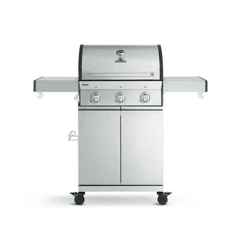 BURNHARD Gasgrill Fred, 3-Brenner, Series 3, 10,5 kW Gasgrill 3 Brenner Basic Edelstahl